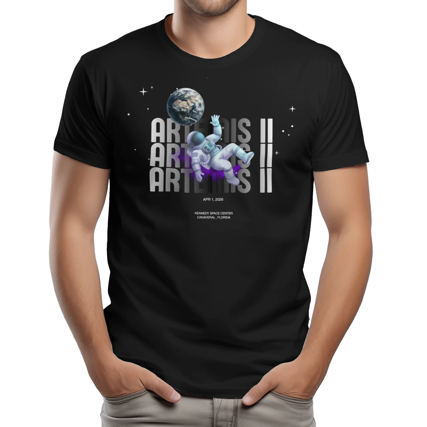 Artemis II Astronaut T-Shirt – Fly Beyond Earth | Space Exploration Design Classic Men's T-shirt