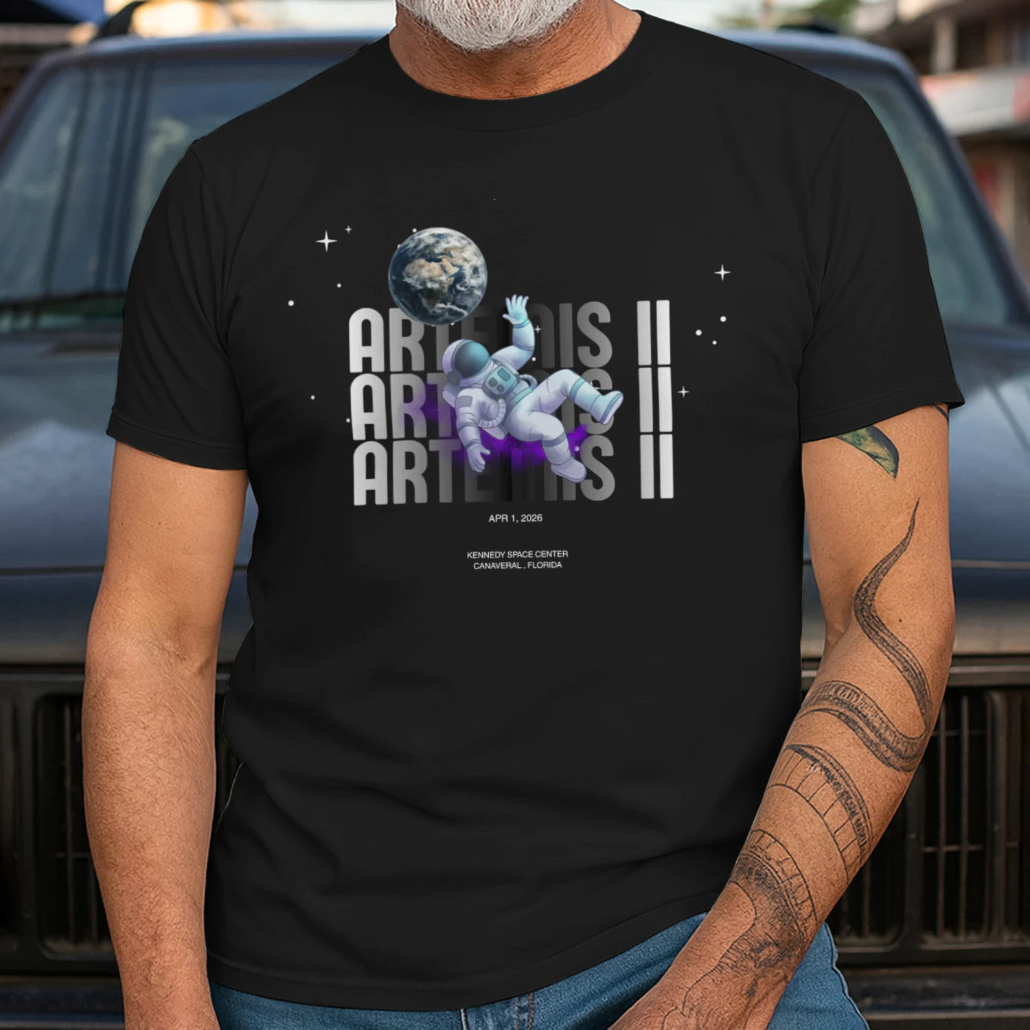 Artemis II Astronaut T-Shirt – Fly Beyond Earth | Space Exploration Design Classic Men's T-shirt