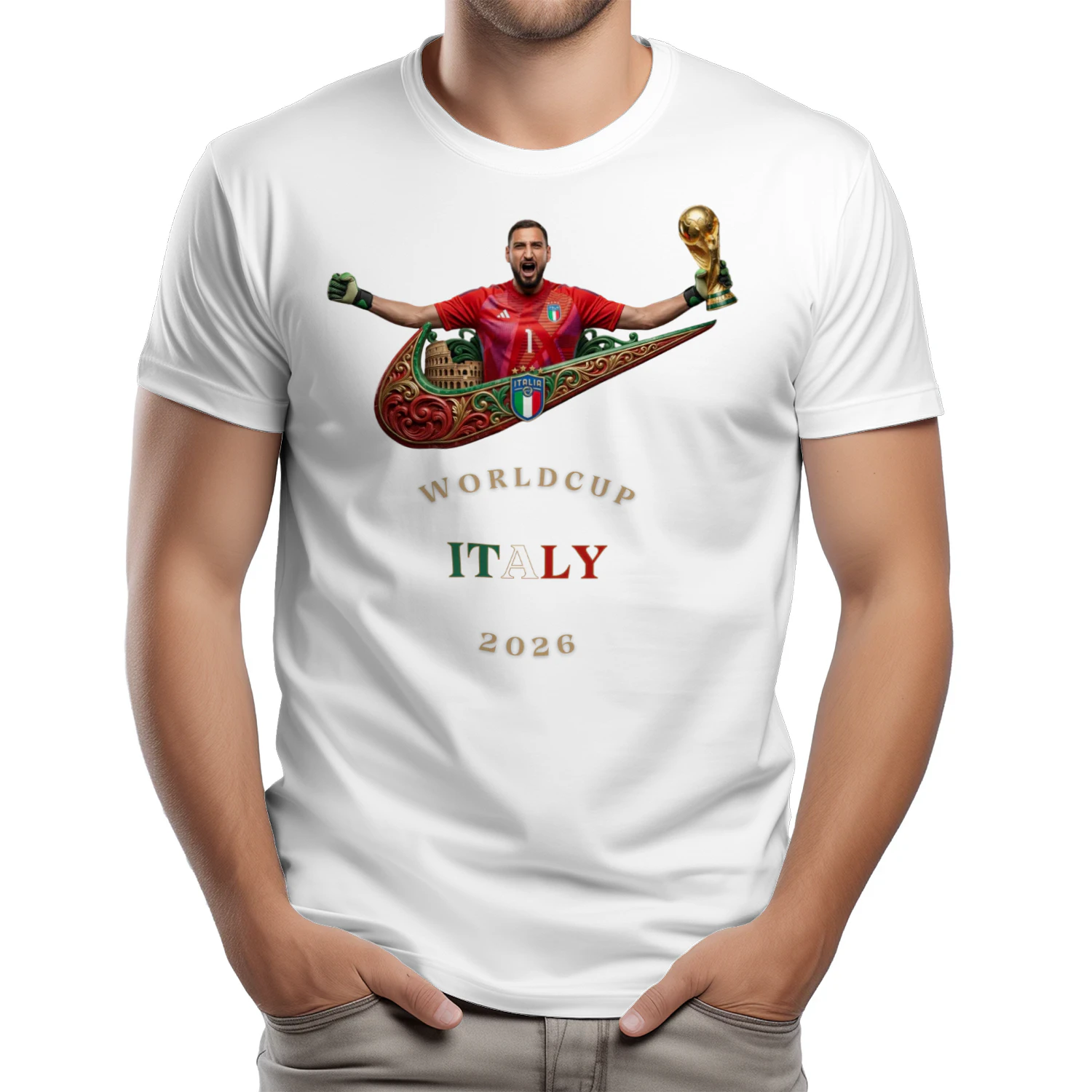 Gli Azzurri: Mediterranean Blue – Classic Men's T-shirt Limited Edition : World Cup 2026 Italy Fan Kit