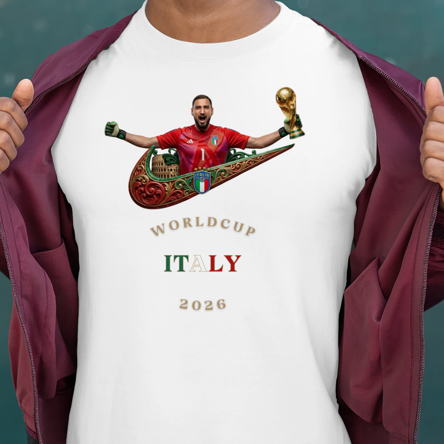 Gli Azzurri: Mediterranean Blue – Classic Men's T-shirt Limited Edition : World Cup 2026 Italy Fan Kit