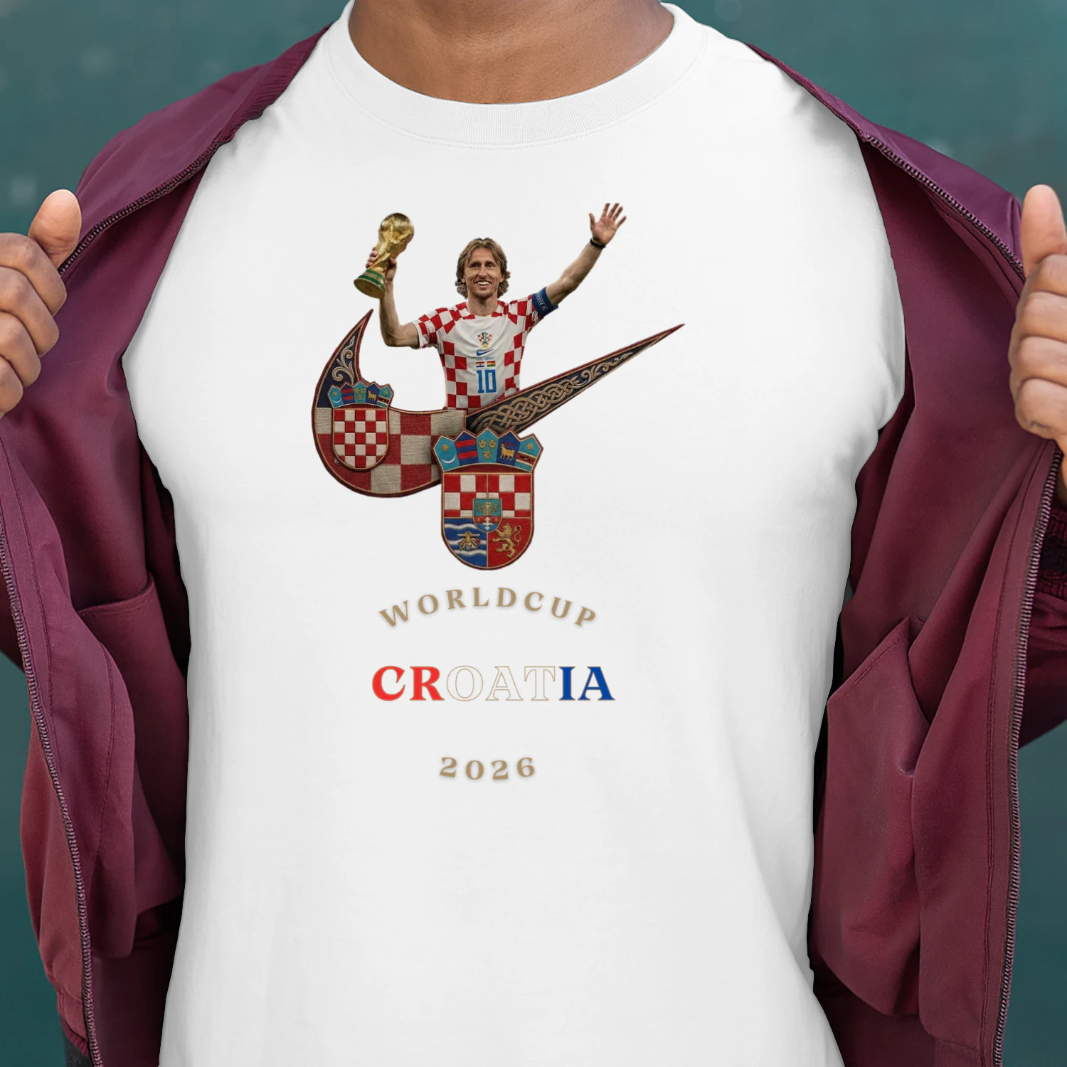 The Vatreni: Checkered Warriors – Classic Men's T-shirt Limited Edition : World Cup 2026 Croatia Fan Kit