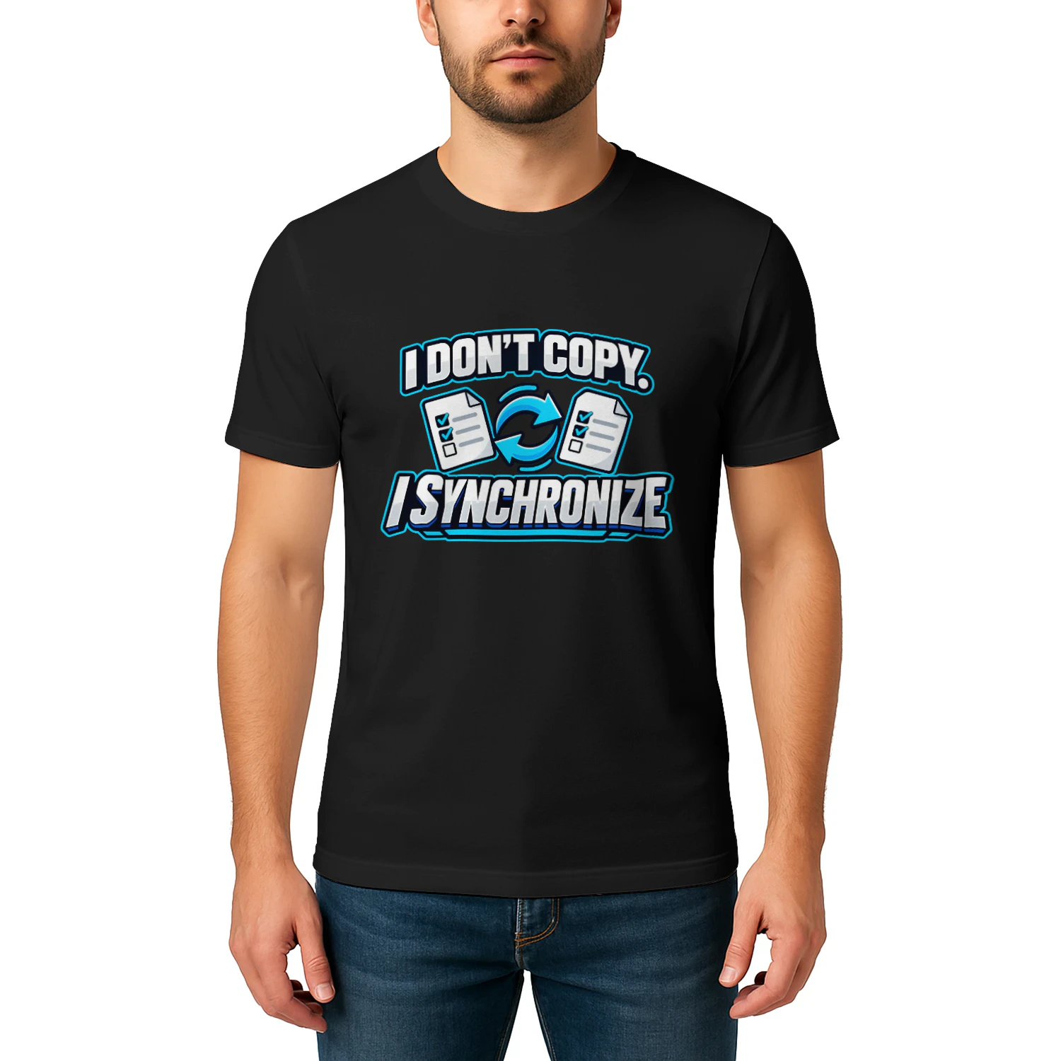 T-shirt | I Don't Copy I Synchronize – Funny Student Tech Humor