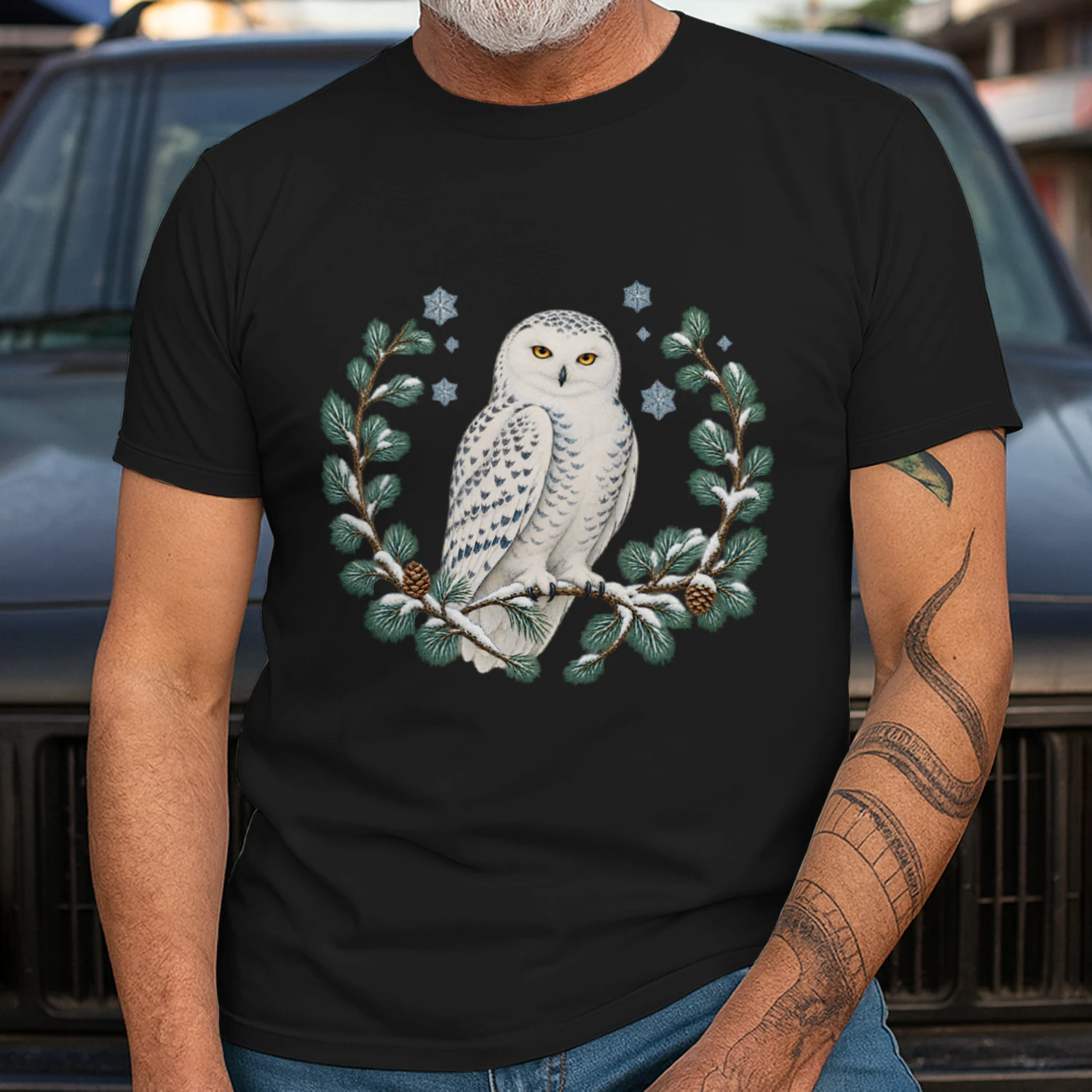Snowy Owl Winter T-Shirt for Nature Lovers