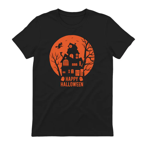 Happy Halloween Haunted House Spooky Ghosts Bats Witch