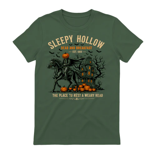 Sleepy Hollow Dead and Breakfast Shirt - Headless Horseman Halloween Tee