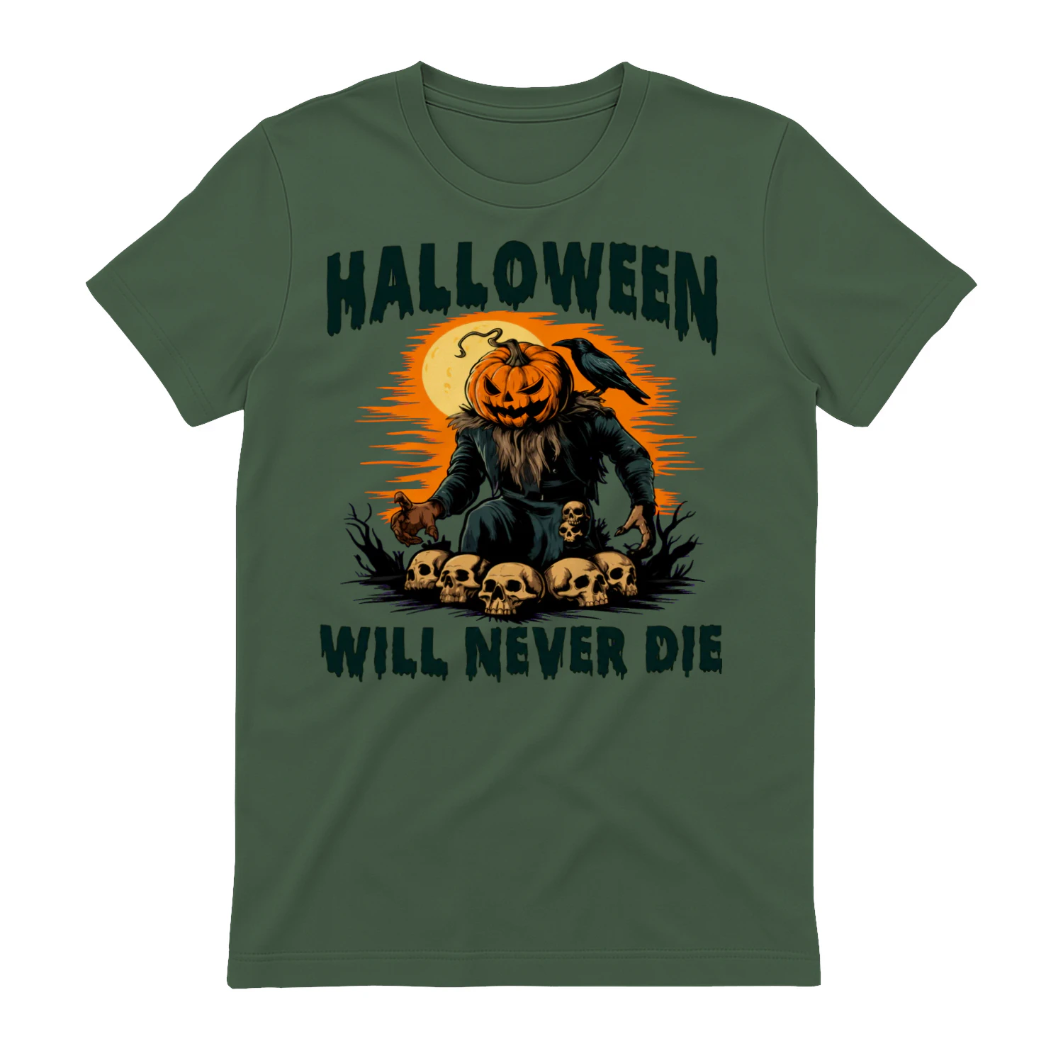  Halloween State Of Mind - Spooky Pumpkin Head Grim Reaper Shirt