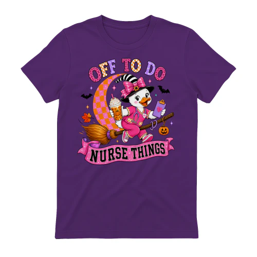Funny Nurse Shirt | Pink Witch Duck Halloween Gift for Nurses