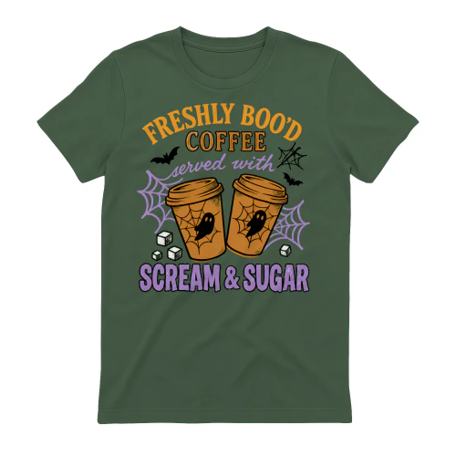 Freshly Bood Coffee Shirt - Scream And Sugar Spooky Fall Tee