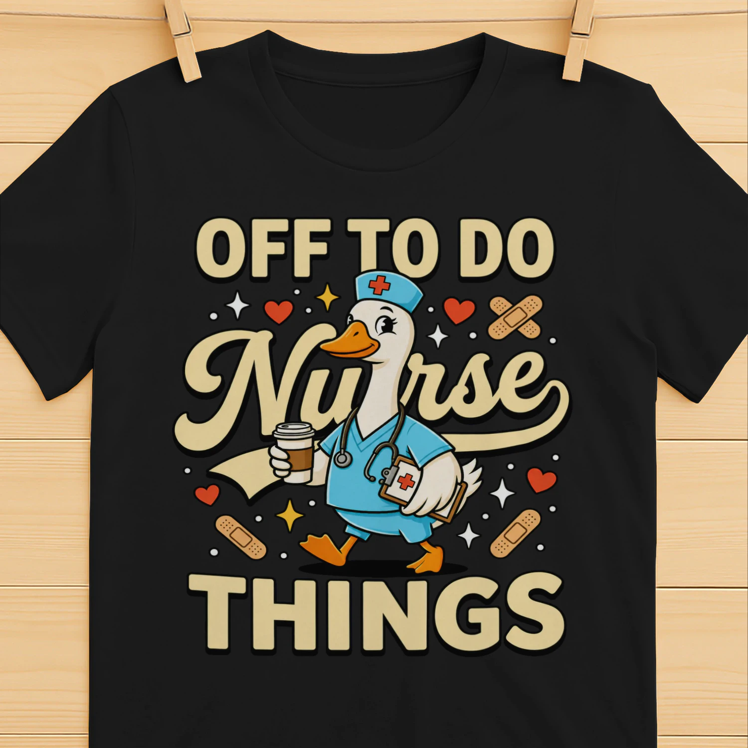 Funny Nurse Shirt – Off to Do Nurse Things Duck