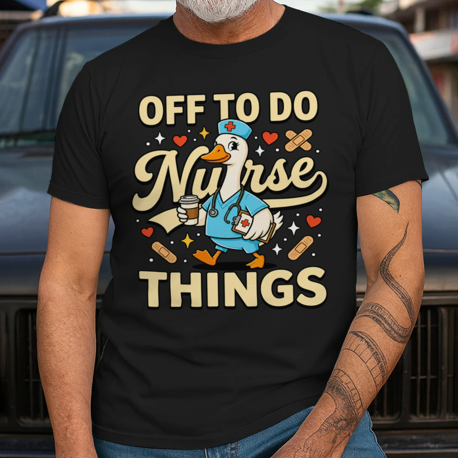 Funny Nurse Shirt – Off to Do Nurse Things Duck