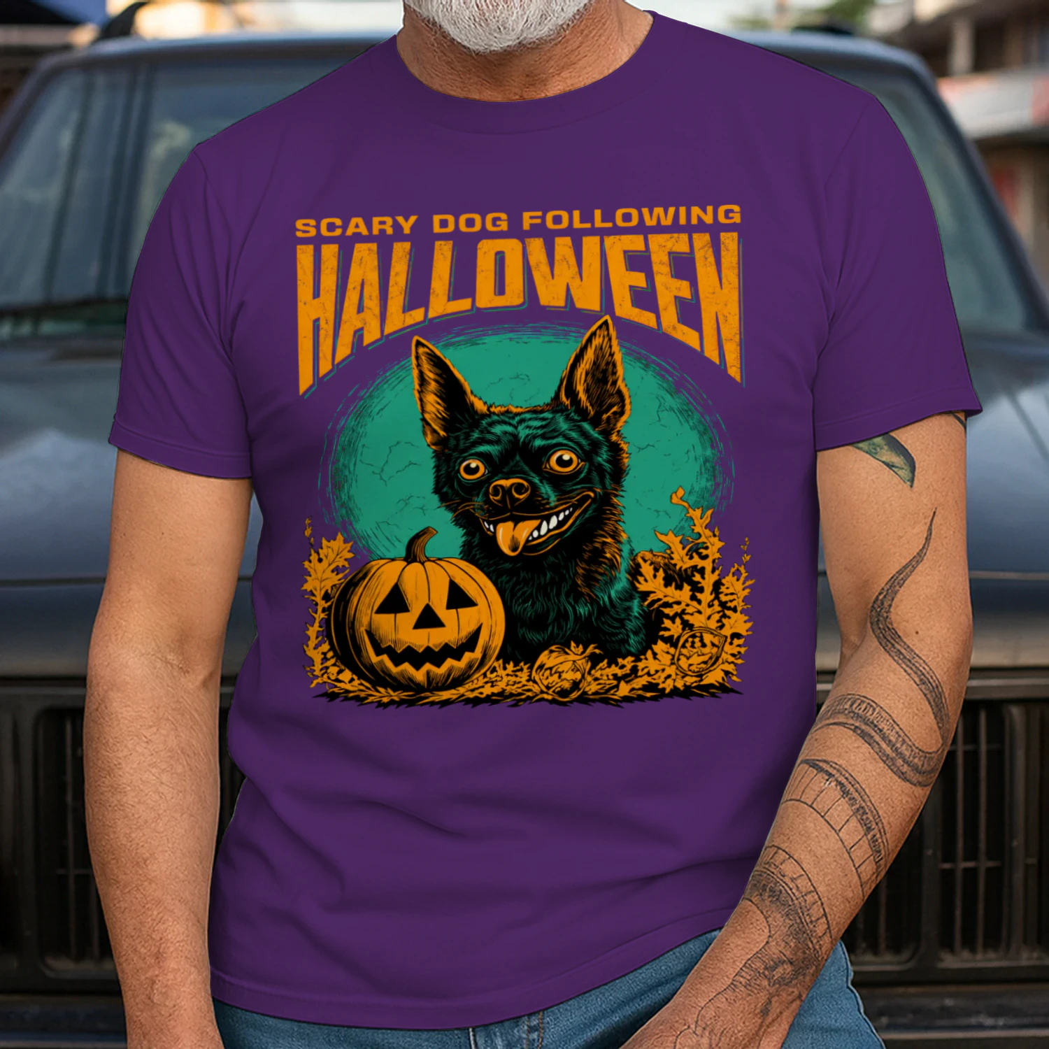 French Bulldog Pumpkin Shirt - Spooky Halloween Dog Lover Graphic Tee