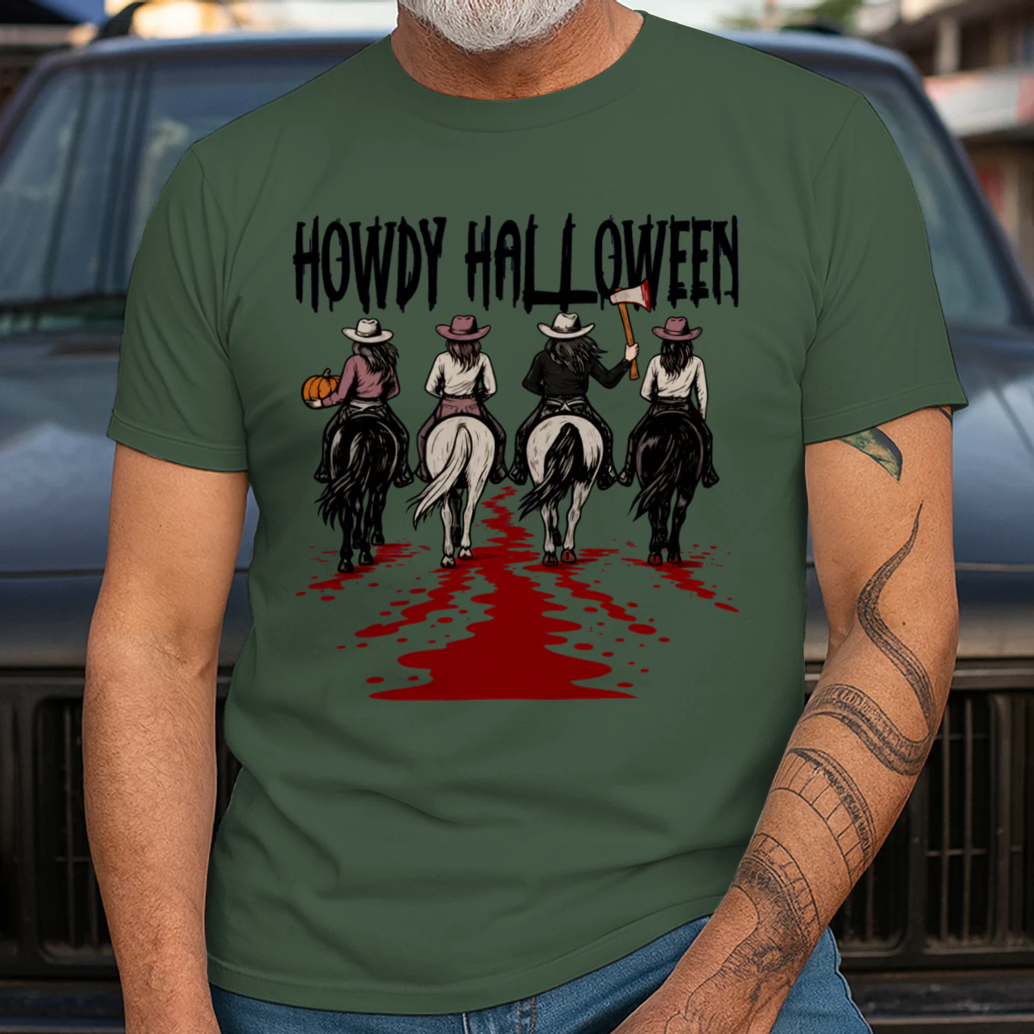 Howdy Halloween Western Shirt - Spooky Cowboy Ghost Rider Tee