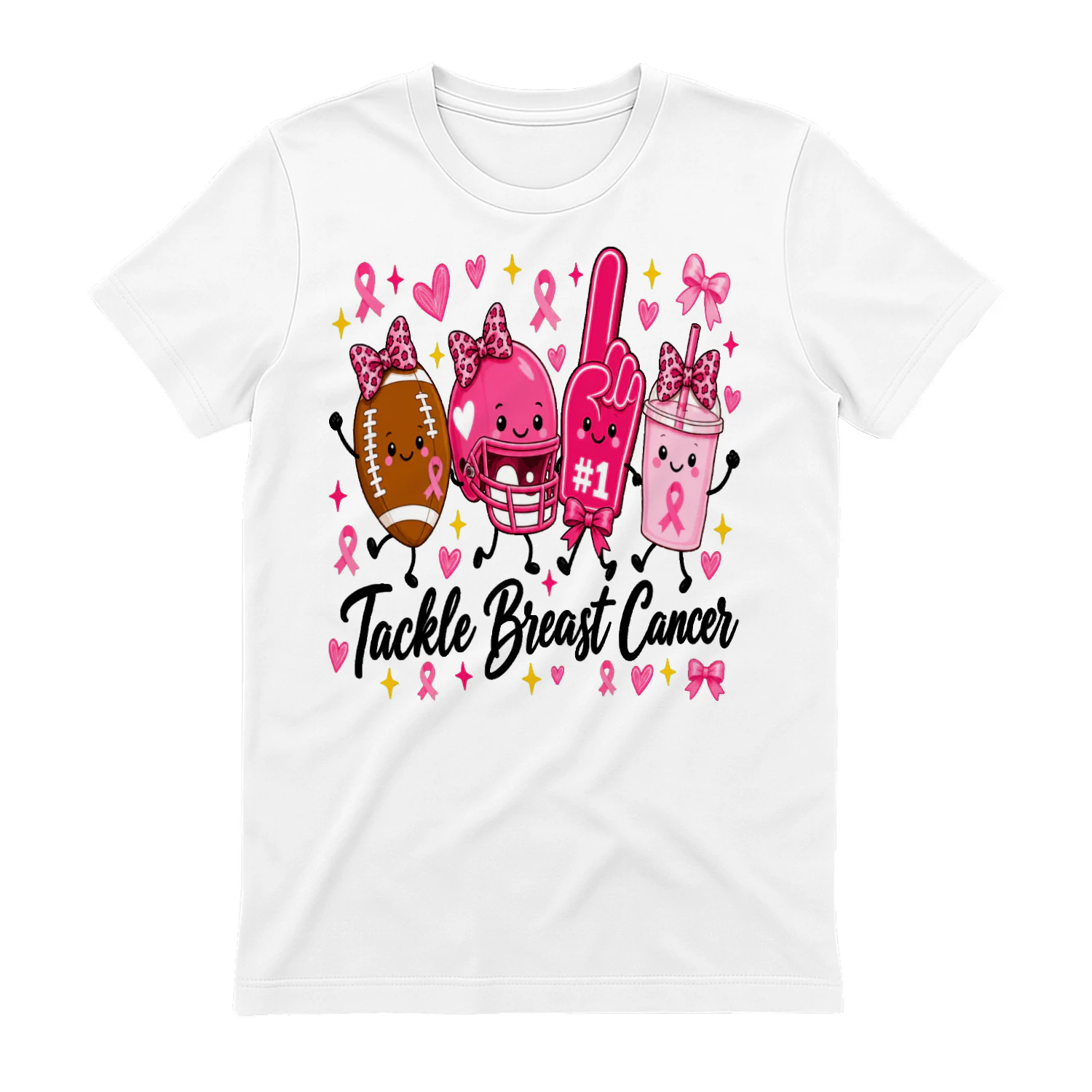 Tackle Breast Cancer Football Game Day Pink Awareness