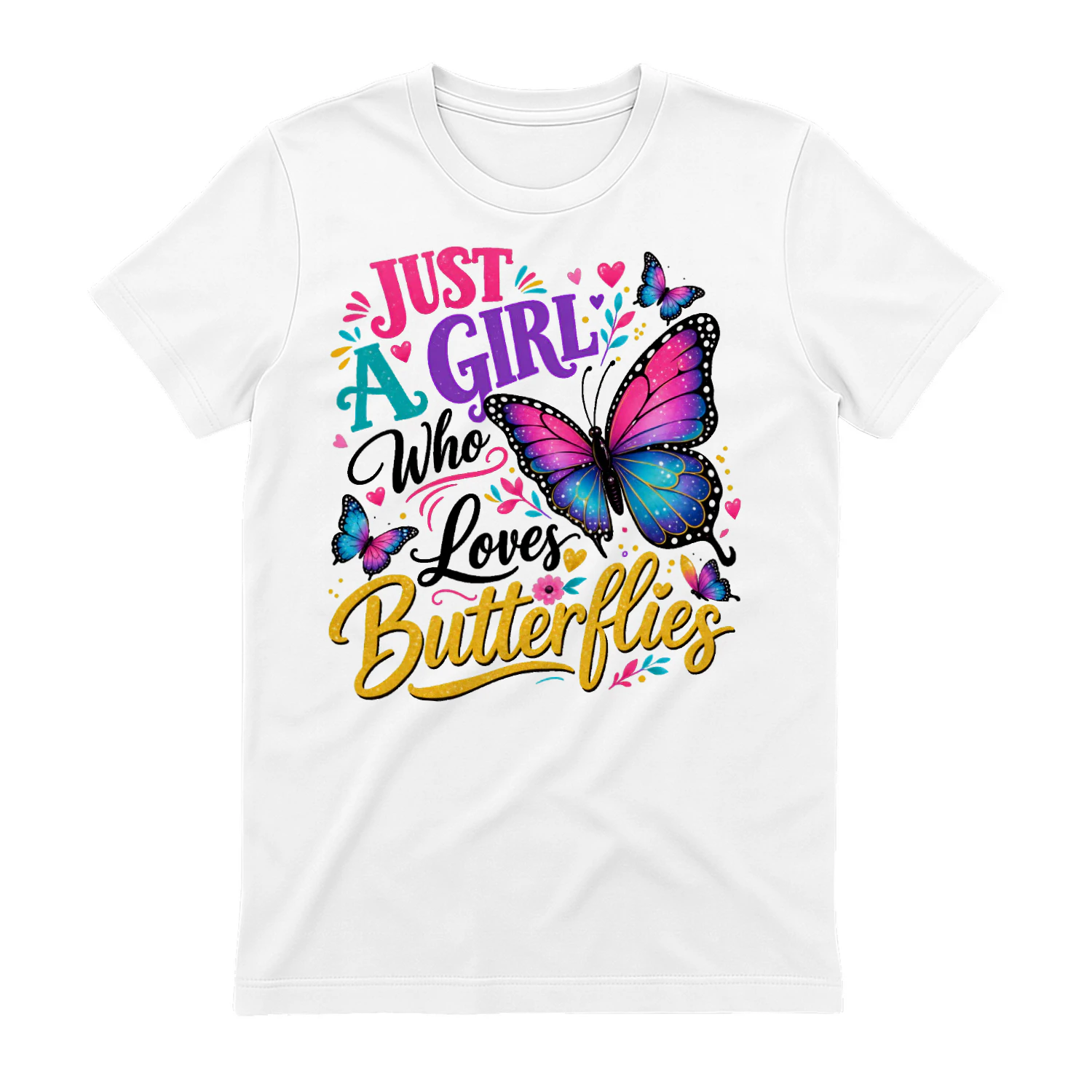 Just A Girl Who Loves Butterflies Pink