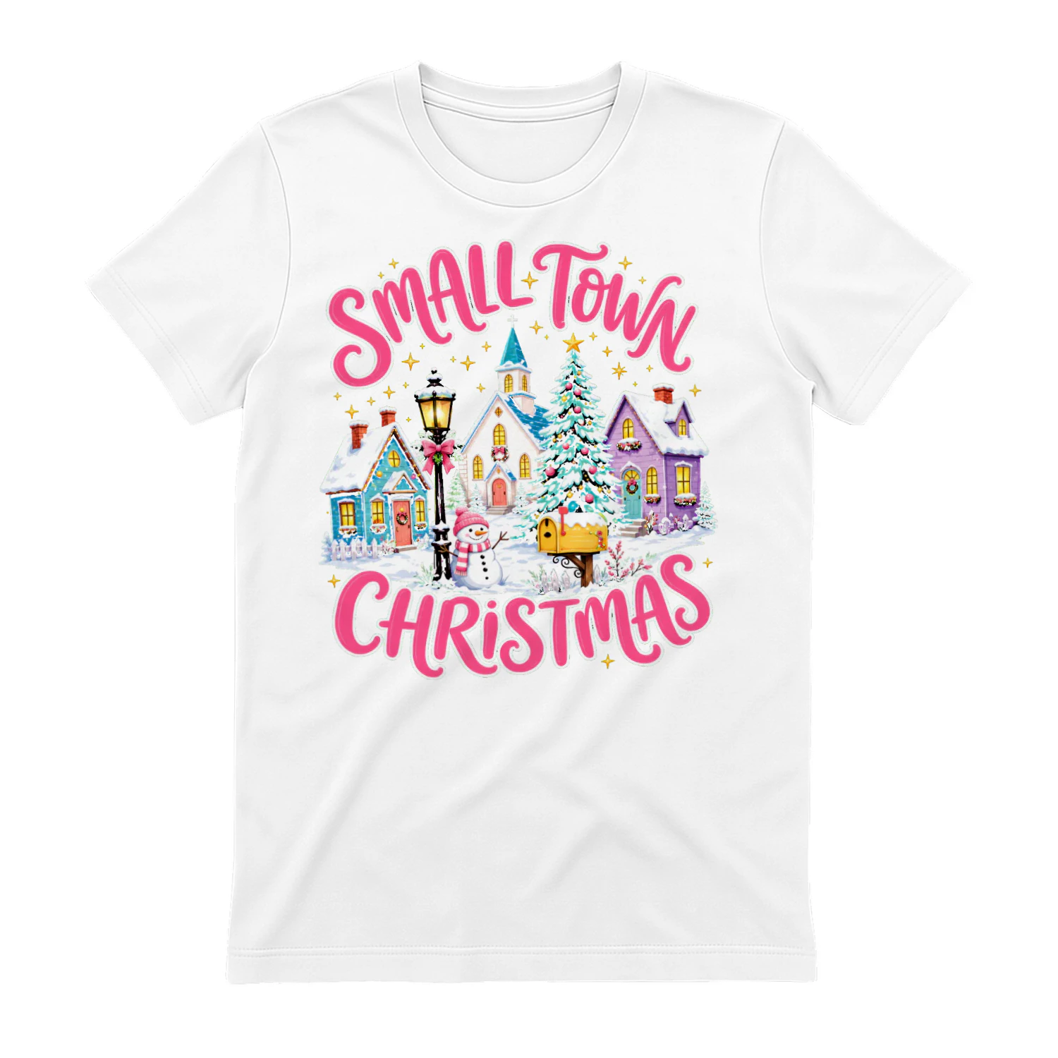 Small Town Christmas Winter Village Snow Scene