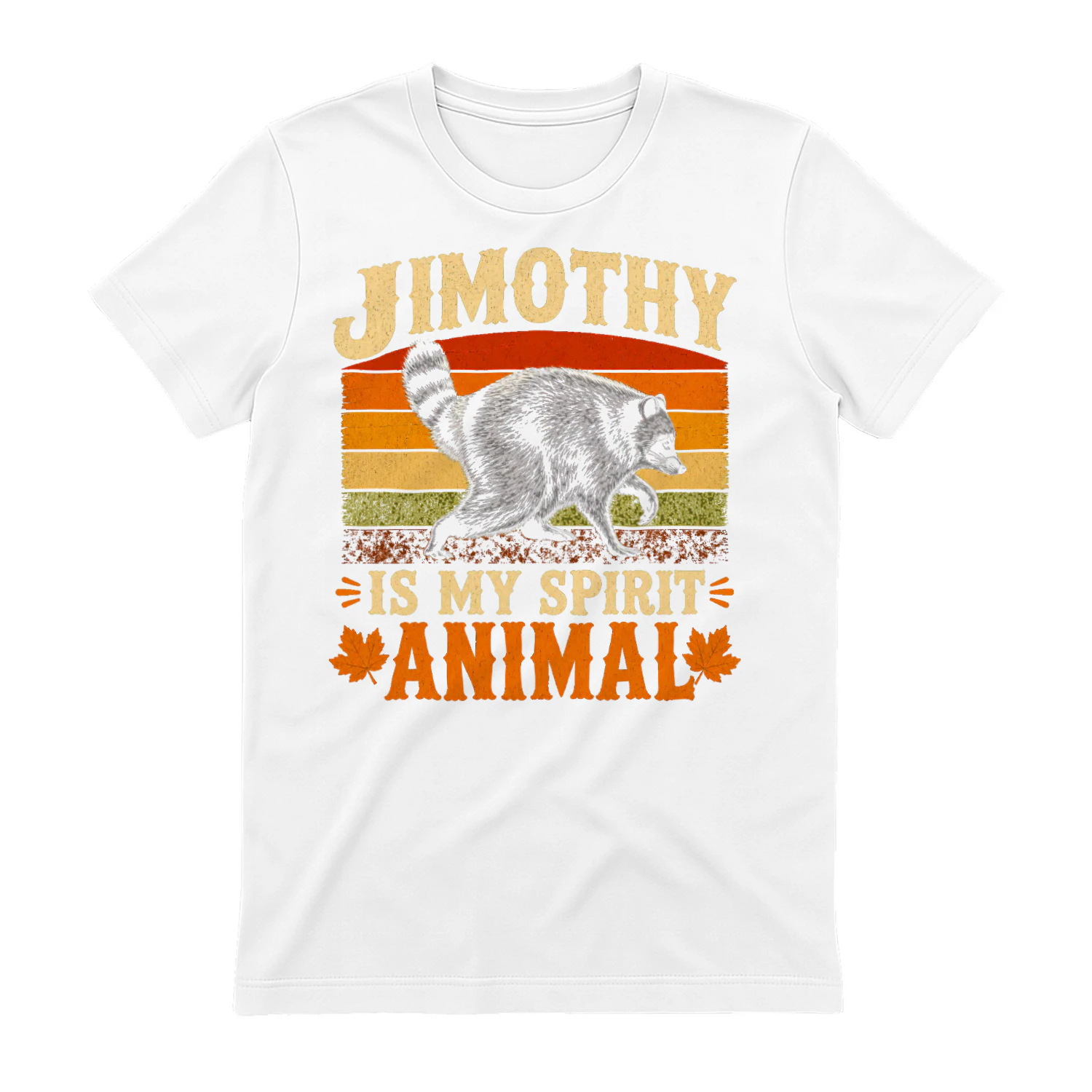 Jimothy Is My Spirit Animal Raccoon Retro Sunset