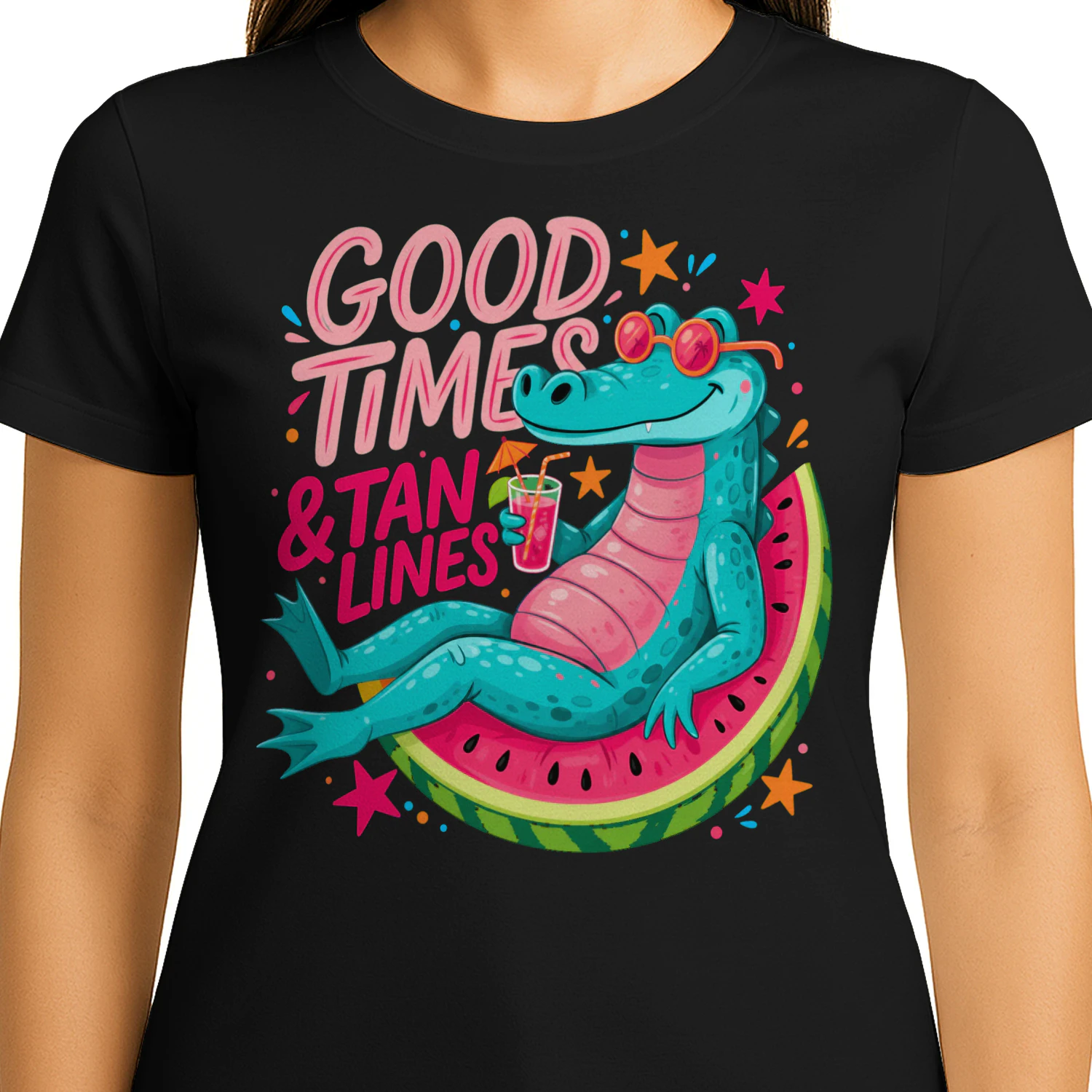 Good Times and Tan Lines Retro Gecko Summer 