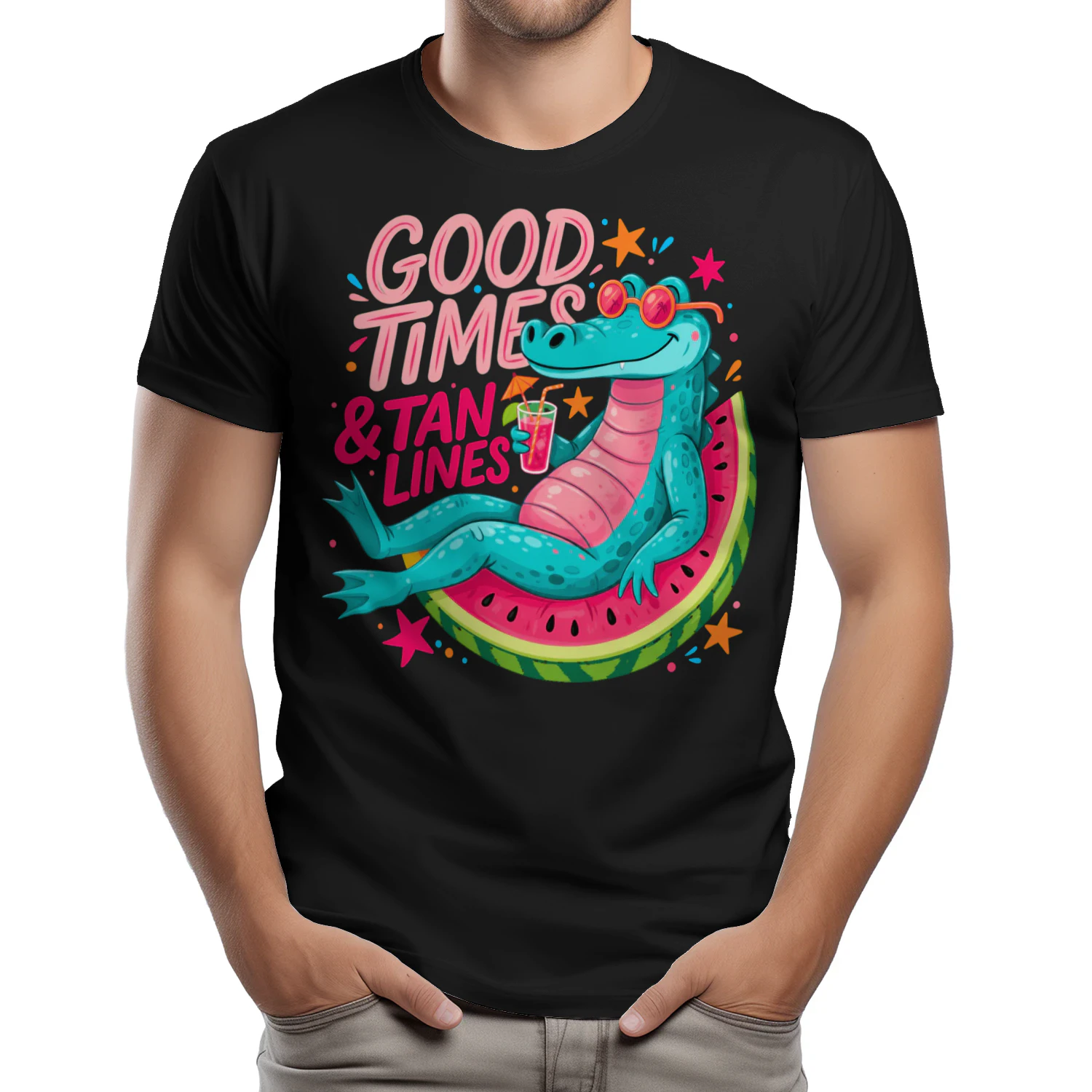 Good Times and Tan Lines Retro Gecko Summer 