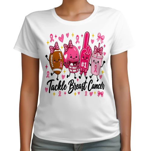 Tackle Breast Cancer Football Game Day Pink Awareness