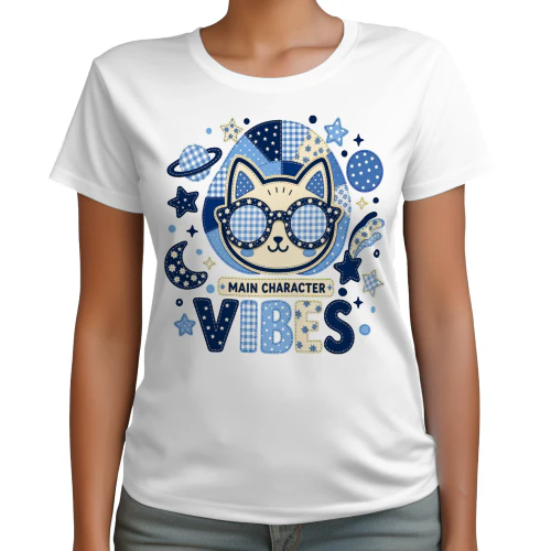 Main Character Vibes Blue Cat Sunglasses Denim