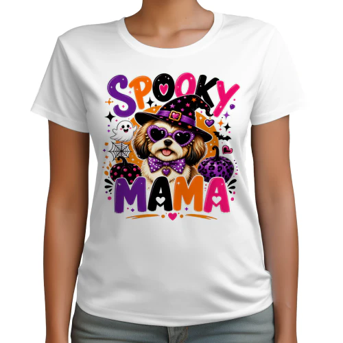 Spooky Mama Dog Witch Halloween