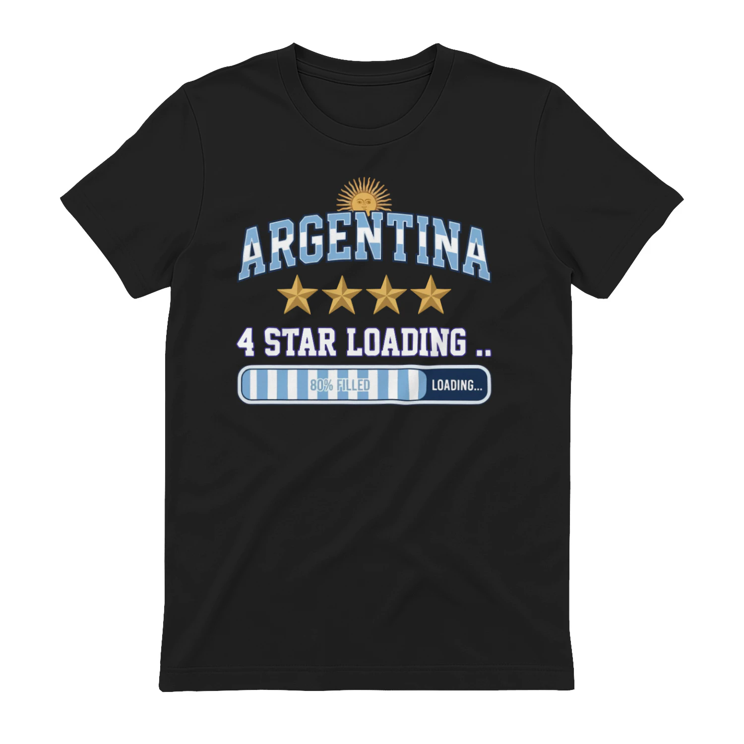 Argentina 4 Star Loading Shirt Champions 2026 Fan Tee