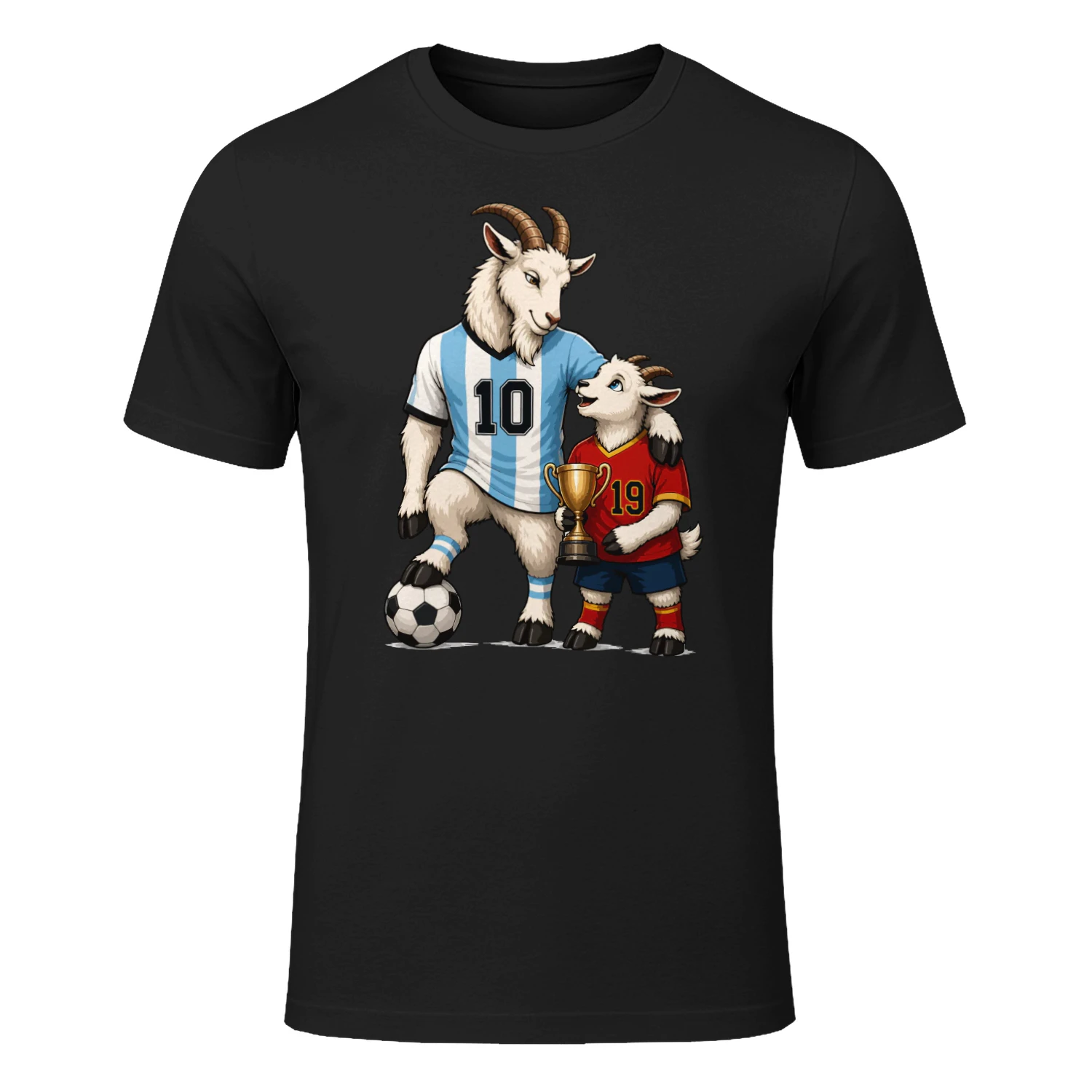 GOAT 10 & Future GOAT 19 Soccer Design Argentina Spain Football Fan Shirt