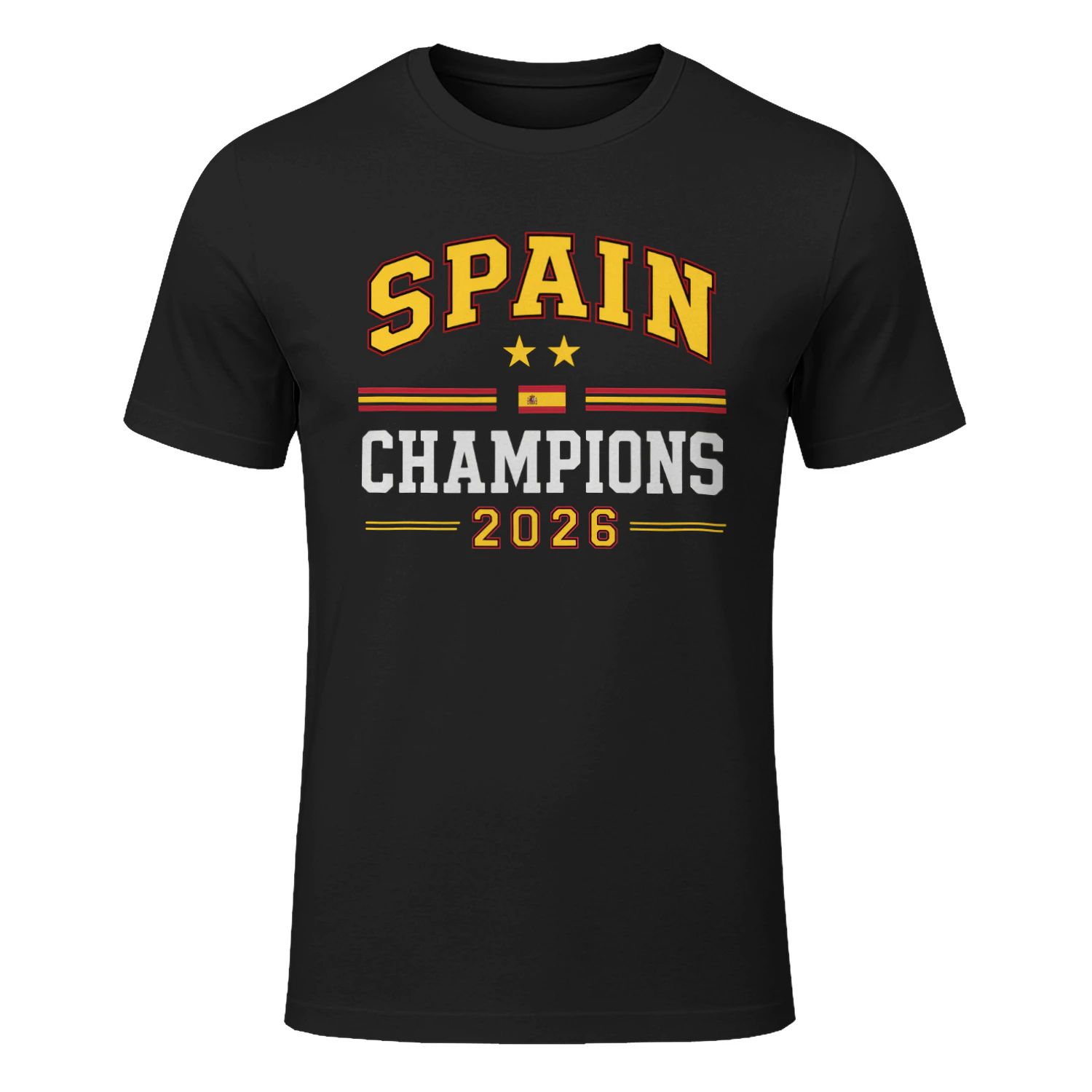 Spain 2026 World Champions Shirt 2 Stars Spain Football T-Shirt