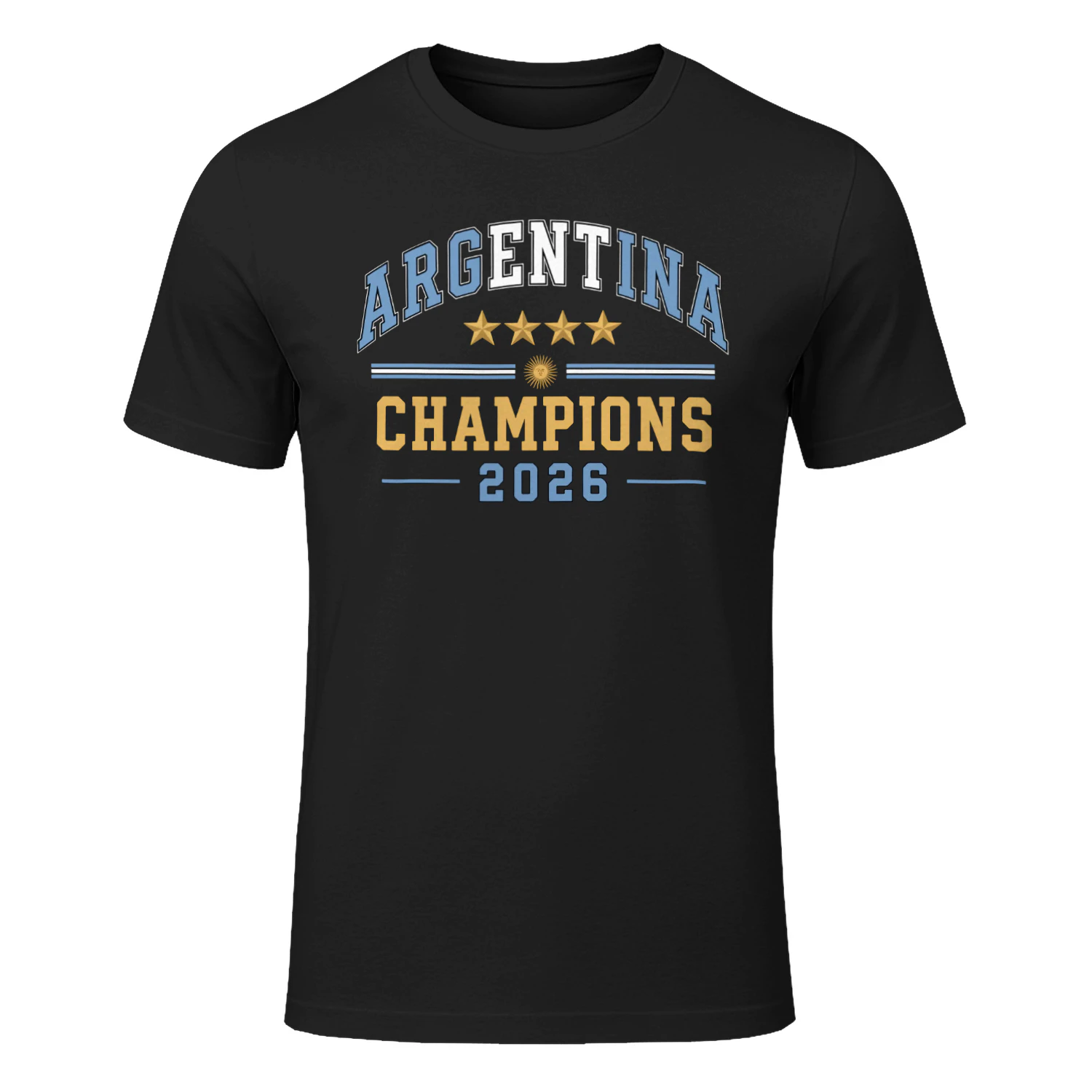 Argentina 2026 Champions Shirt 4 Stars Argentina Football T-Shirt