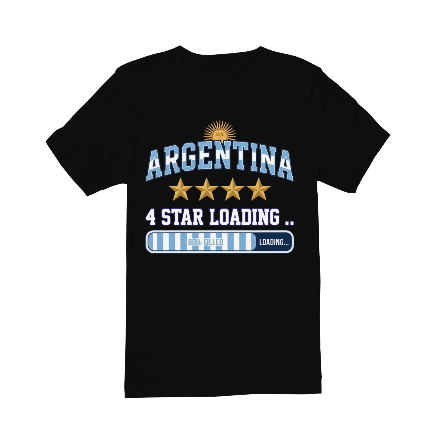 Argentina 4 Star Loading Shirt Champions 2026 Fan Tee