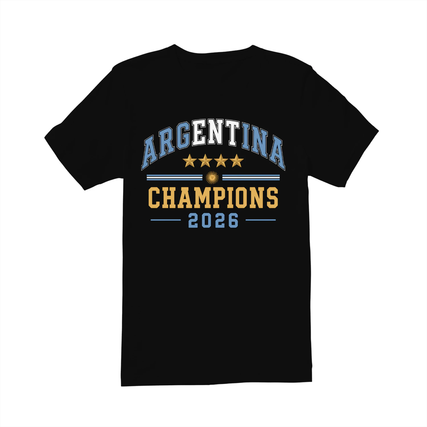 Argentina 2026 Champions Shirt 4 Stars Argentina Football T-Shirt