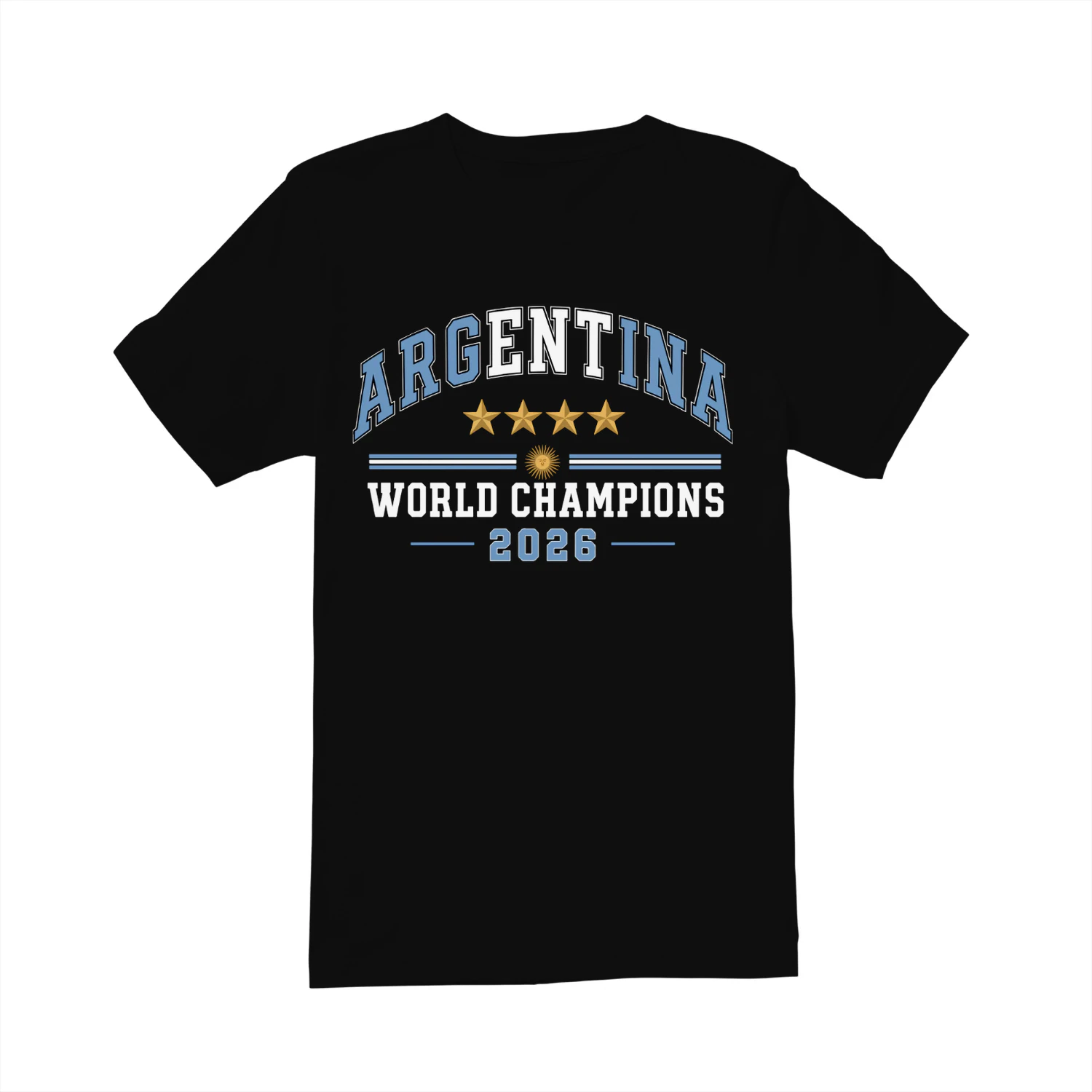 Argentina 2026 World Champions Shirt 4 Stars Argentina Football T-Shirt