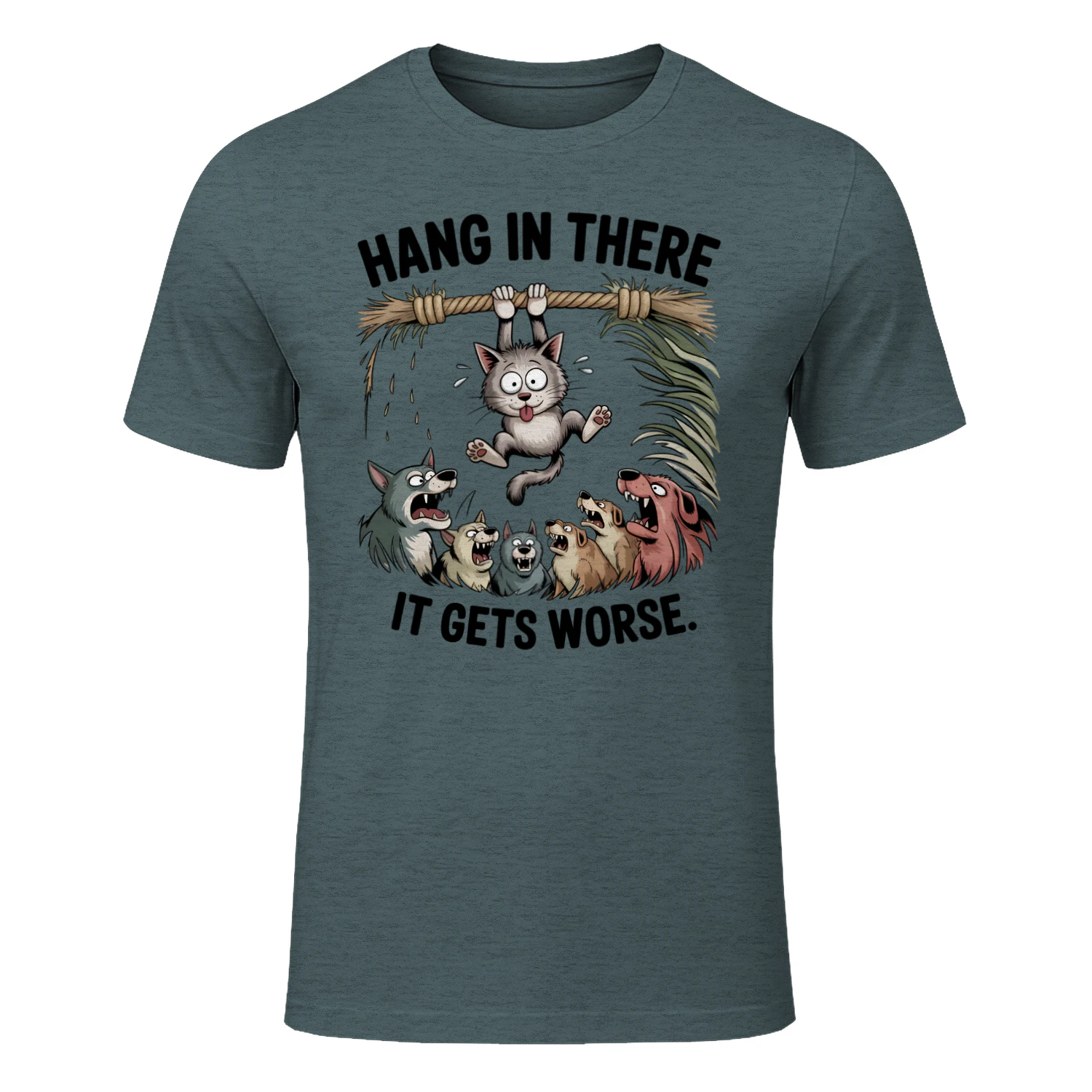 Hang In There It Gets Worse Funny T-Shirt Clipart Bundle