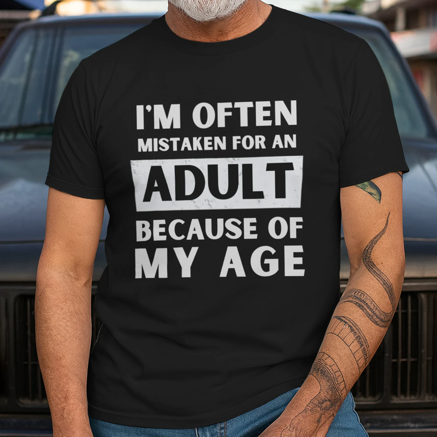 I`am often mistaken for an adult because of my age t-shirt