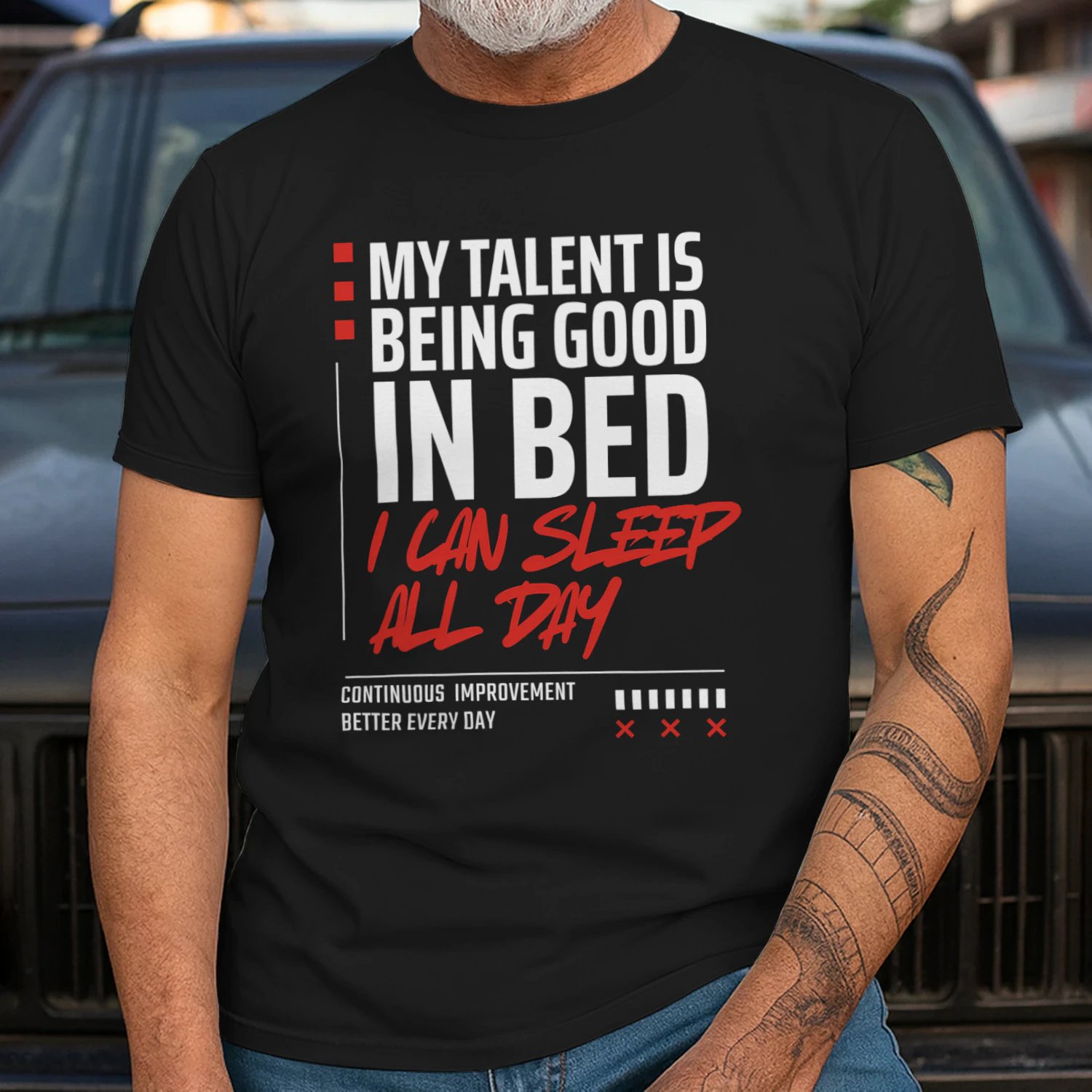 My talent is being good in bed, I can sleep all day t-shirt