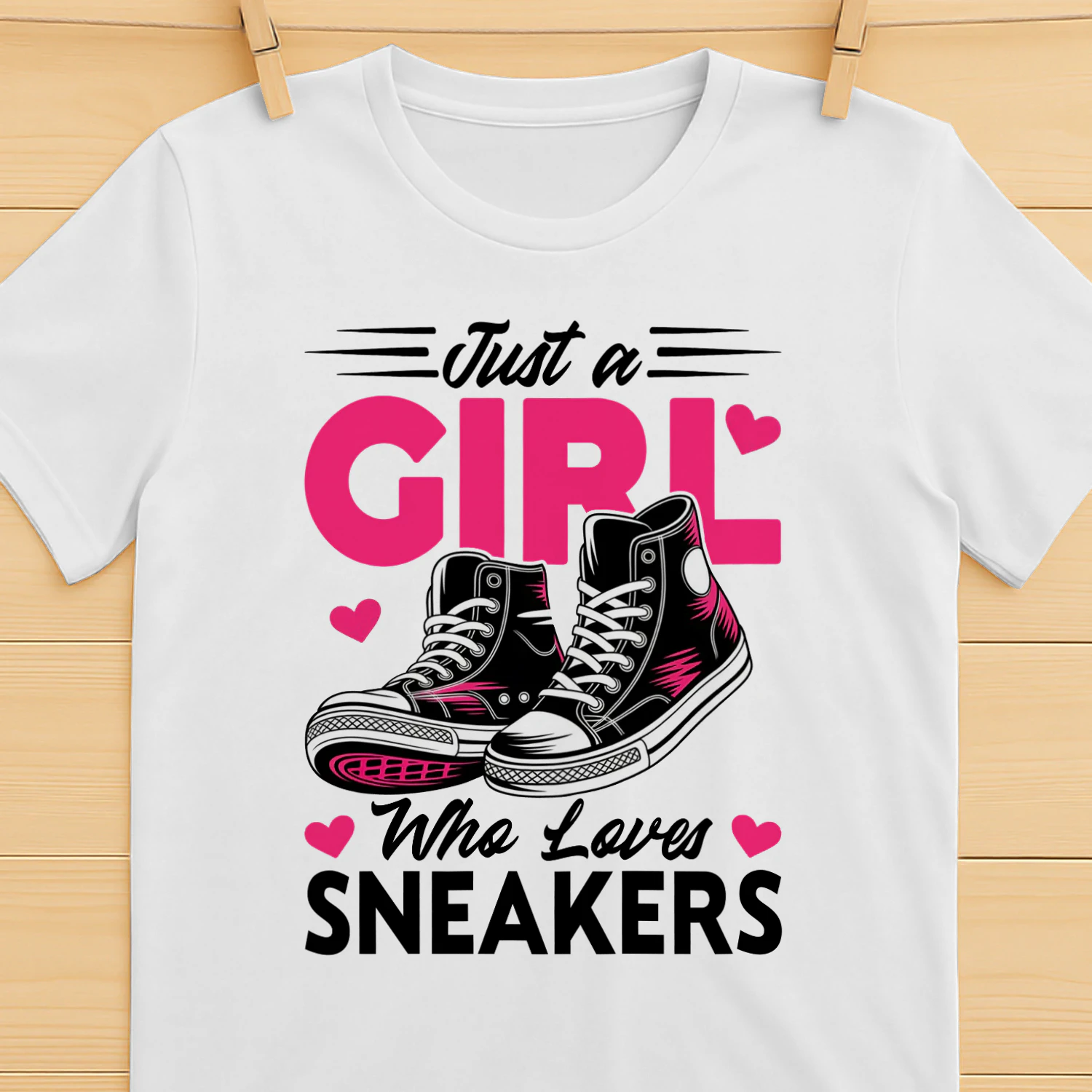 Sneakers T-shirt, Just A Girl Who Loves Sneakers Shirt, Sneaker Lover Gift,  Shoe Lover Tee, Women's Sneakers Shirt