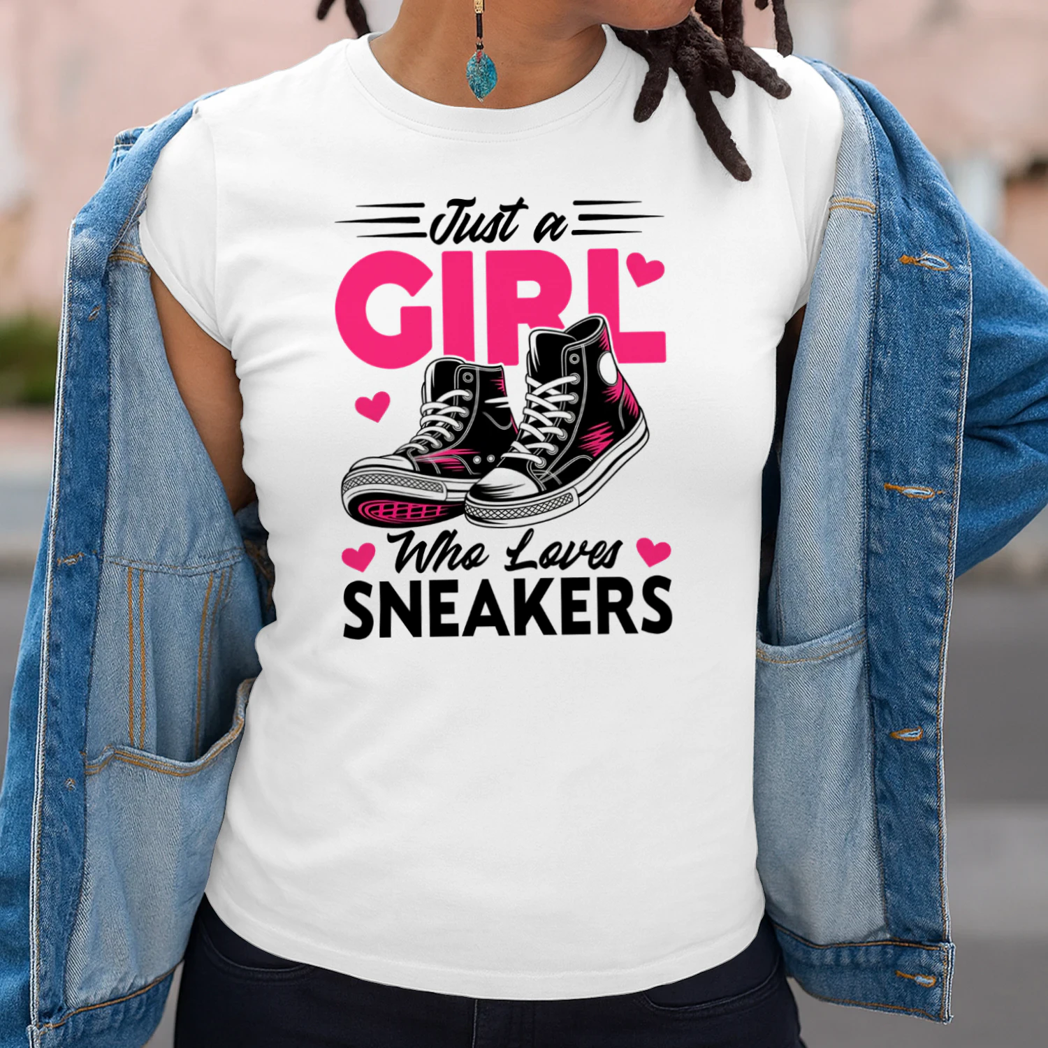 Sneakers T-shirt, Just A Girl Who Loves Sneakers Shirt, Sneaker Lover Gift,  Shoe Lover Tee, Women's Sneakers Shirt