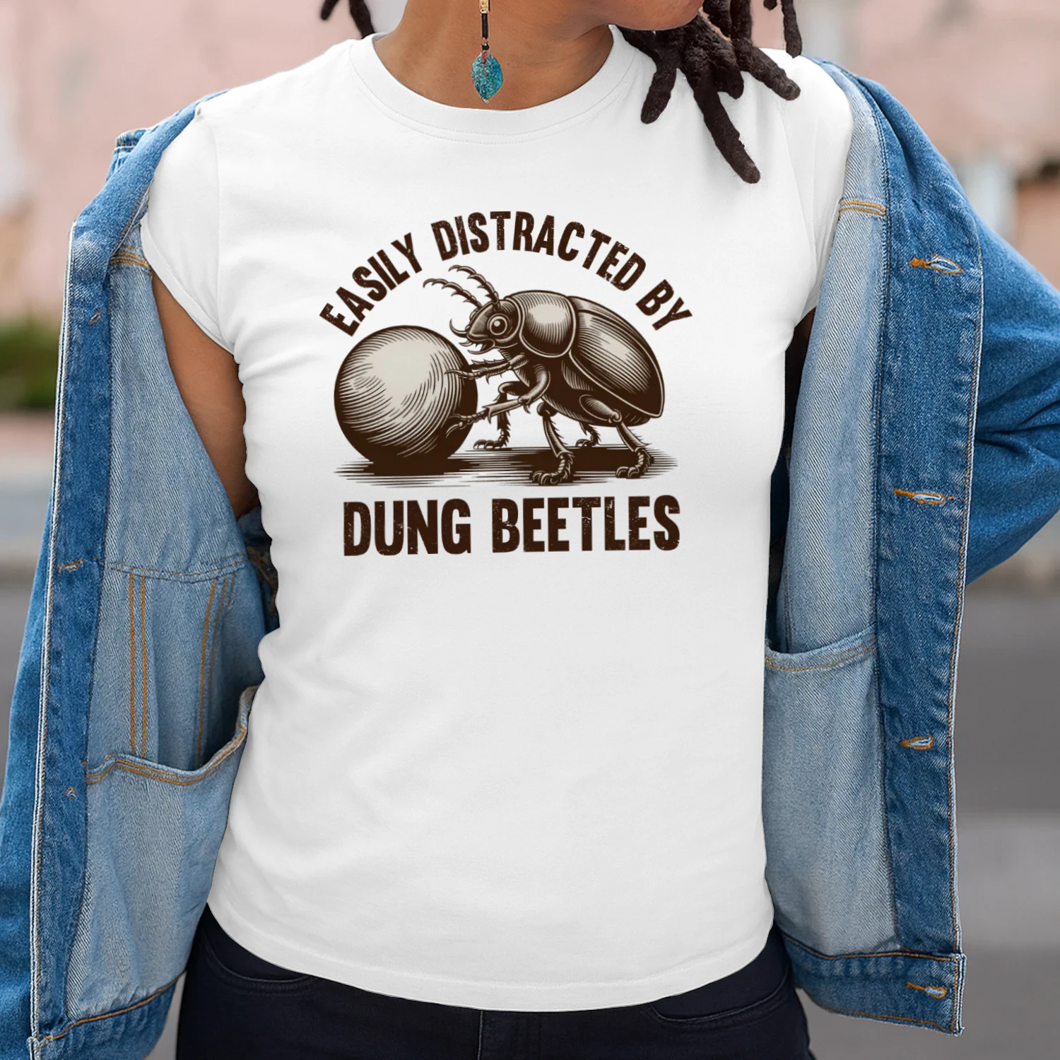 Dung Beetle Shirt, Easily Distracted By Dung Beetles, Entomology Insect T-Shirt, Dung Beetle Lover, Nature Lover Gift