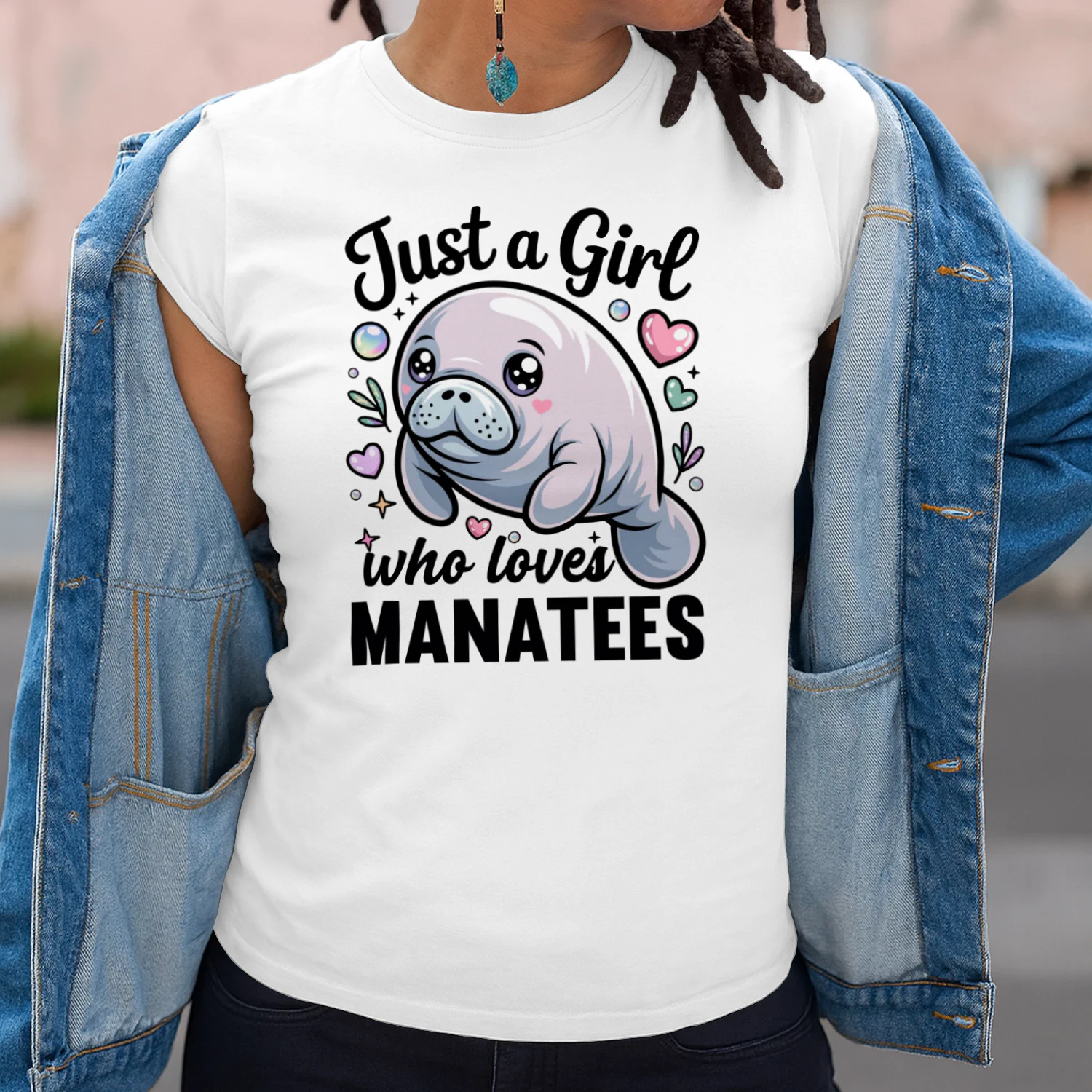 Manatee T-shirt, Just a Girl Who Loves Manatees Shirt, Cute Manatee Tee,  Manatee Lover Gifts, Sea Cow T-shirt