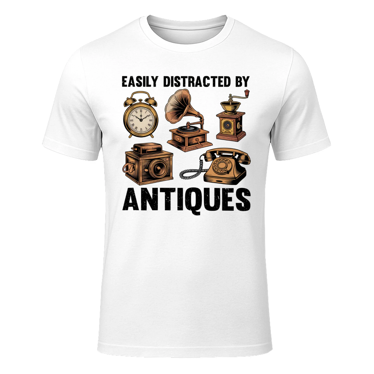 Antique T-shirt, Easily Distracted By Antiques Shirt, Antique Lover Shirt, Vintage Collector Gift, Antiquing Shirt, antique dealer Shirt