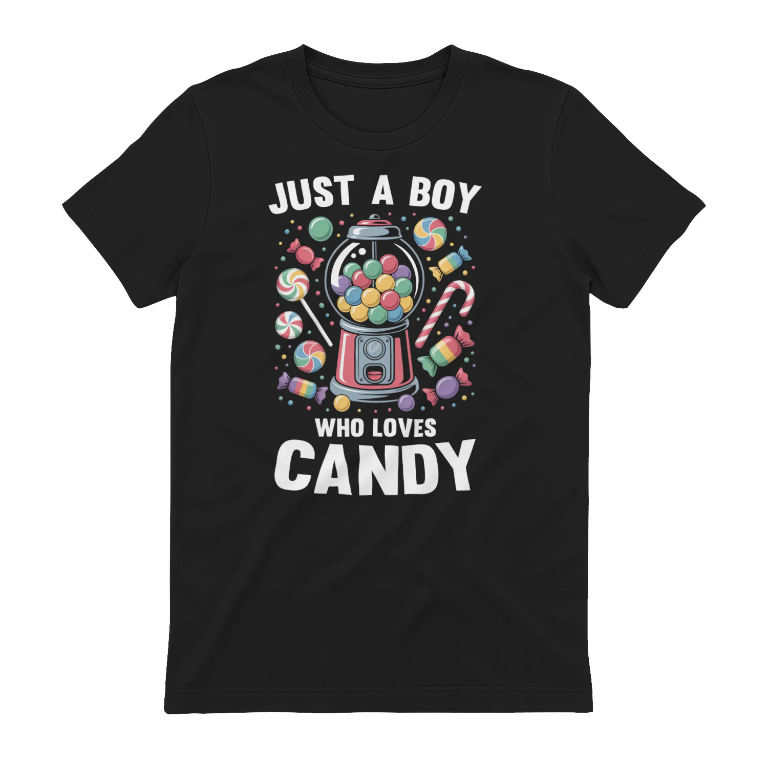 Candy T-Shirt, Just A Boy Who Loves Candy Shirt, Candy Lover Gift, Food Lover Gift, Adult Toddler Youth Gift, Sweet Candy Tee