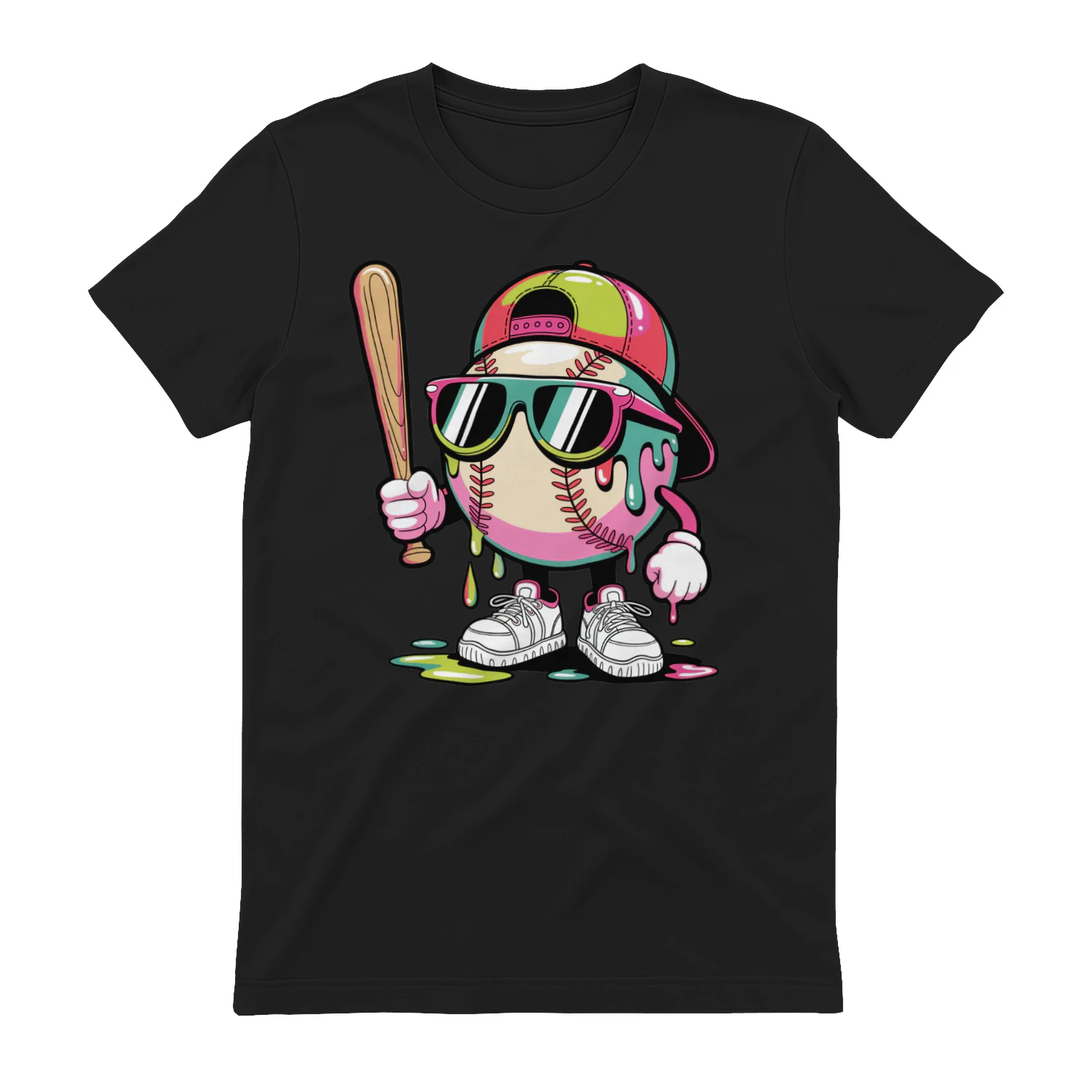 Baseball Drip T-shirt, Baseball Drip T-shirt, Ice Cream Drip, Baseball Design Gift, Game Day Graphic, Softball Fan Gift, Baseball Player T-shirt