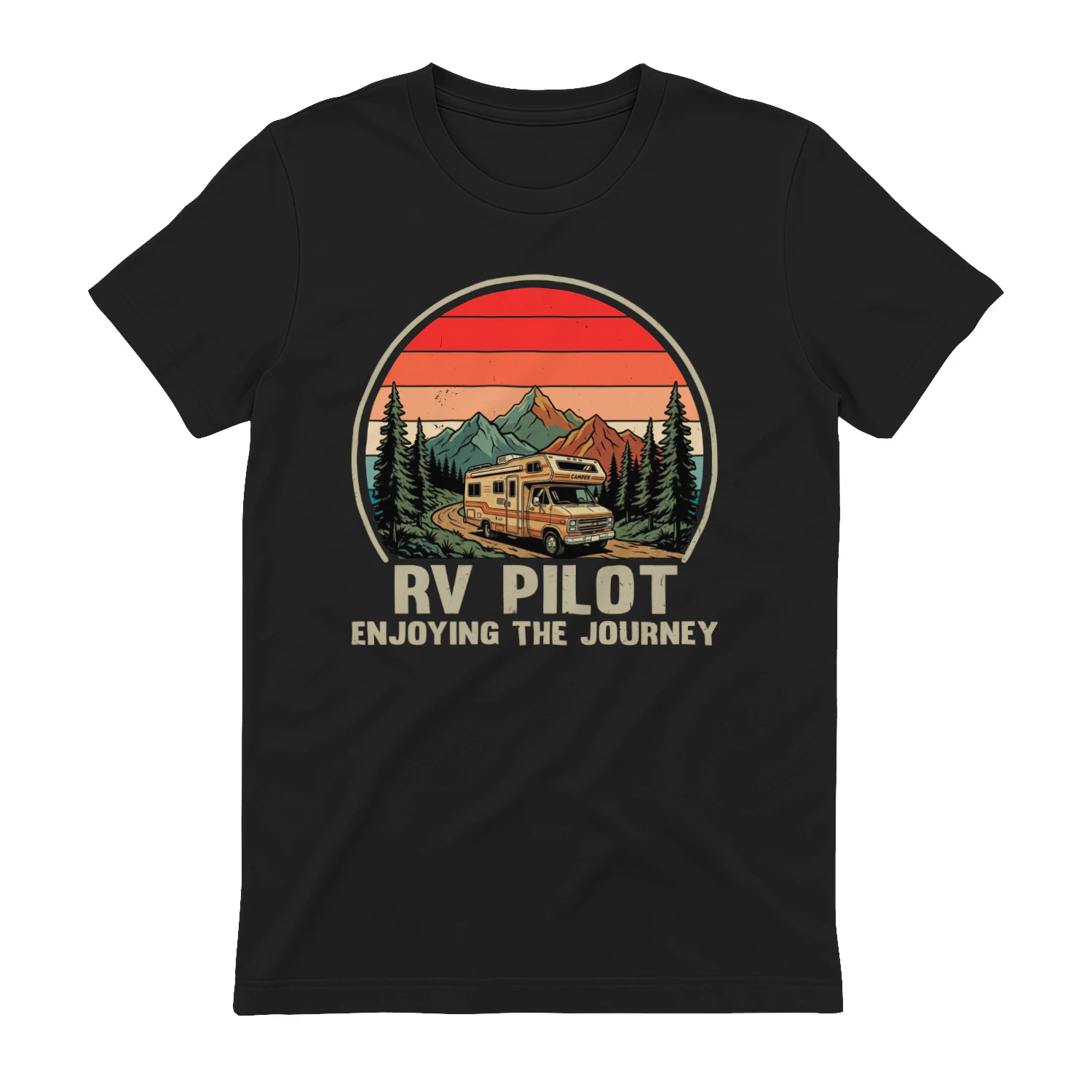 RV Camping T-Shirt, RV Pilot Shirt, Motorhome Camper Gift, Funny Camping Shirt, RV Life Tee, Vintage RV Travel Shirt, Camper Gift