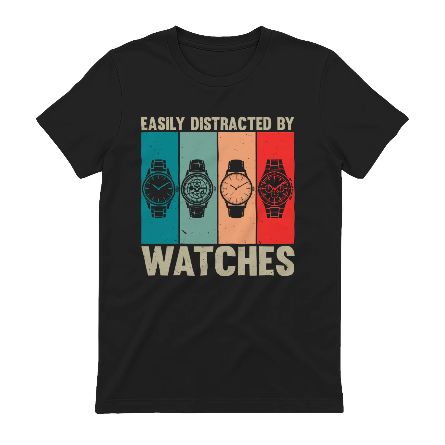 Watch Collector Shirt, Easily Distracted By Watches, Watch Lover Tee, Watch Enthusiast Gift, Timepiece Collector, Horologist T-Shirt, Horology Shirt, Luxury Watch Lover