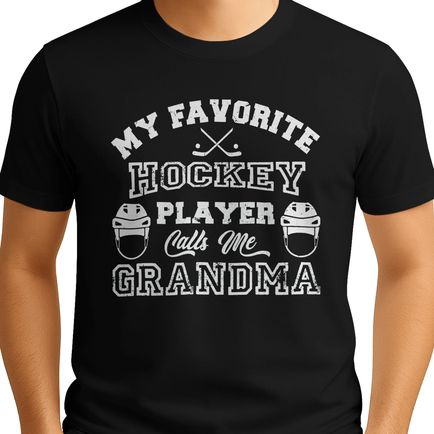 Hockey Grandma Shirt, Hockey Sticks Shirt, Grandma Hockey Shirt, My Favorite Hockey Player Calls Me Grandma