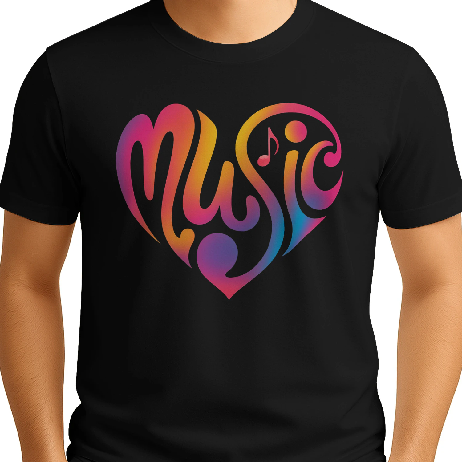 Music Heart Shirt, Music Lover Gift, Music Notes Shirt, Music Teacher Gift, Musician T-Shirt