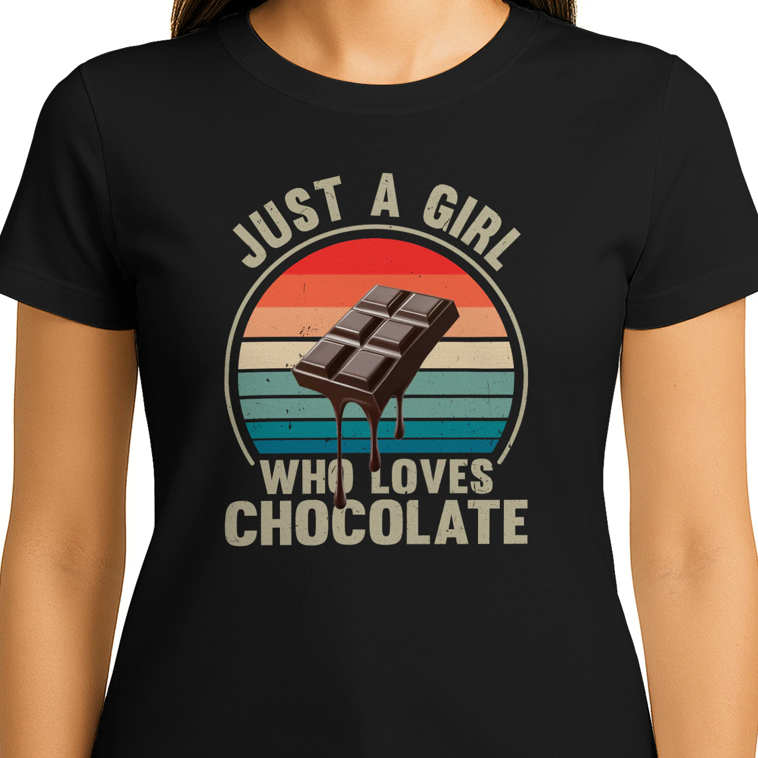 Chocolate Shirt, Just A Girl Who Loves Chocolate, Chocolate Lover Gift, Hot Chocolate Shirt