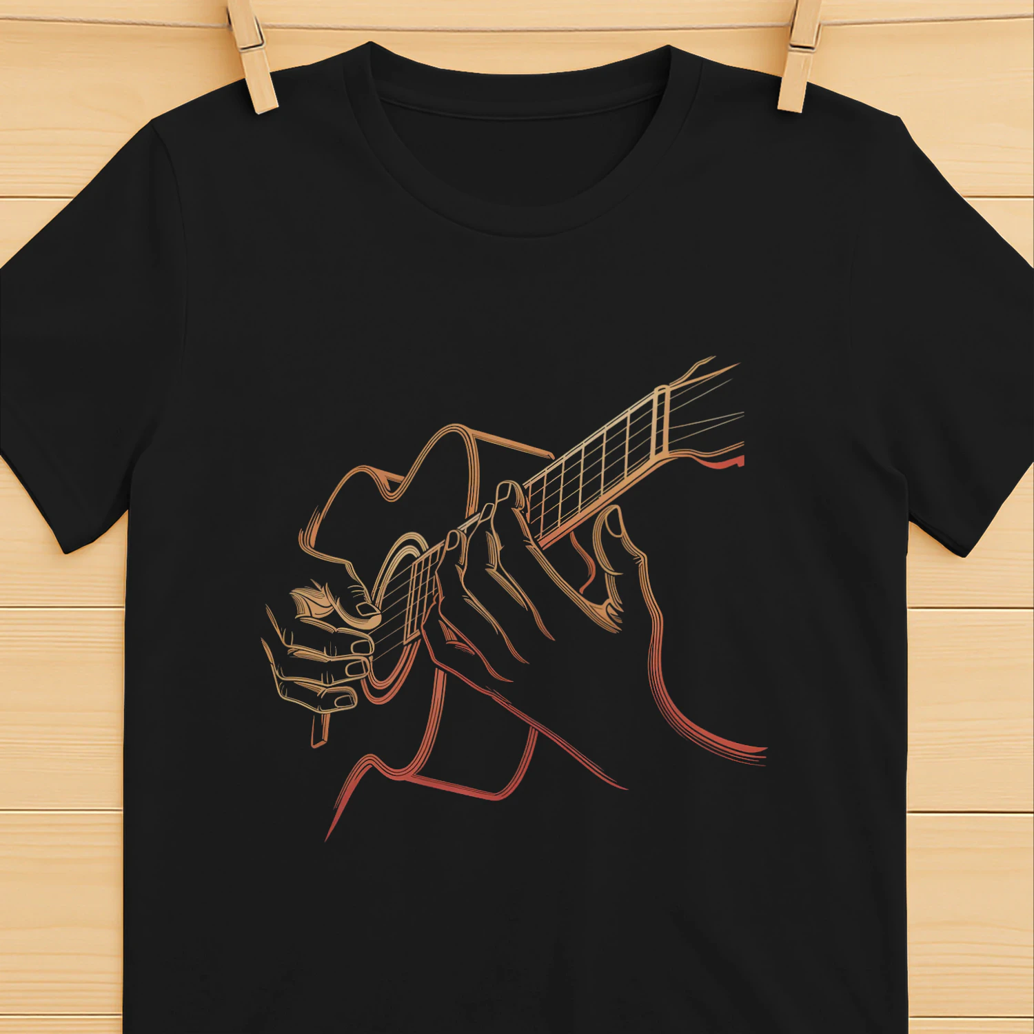 Guitar Art T-Shirt, Guitar Lover Gift, Guitarist Gift, Musician Gift, Music Teacher Gift, Guitar Player T-shirt