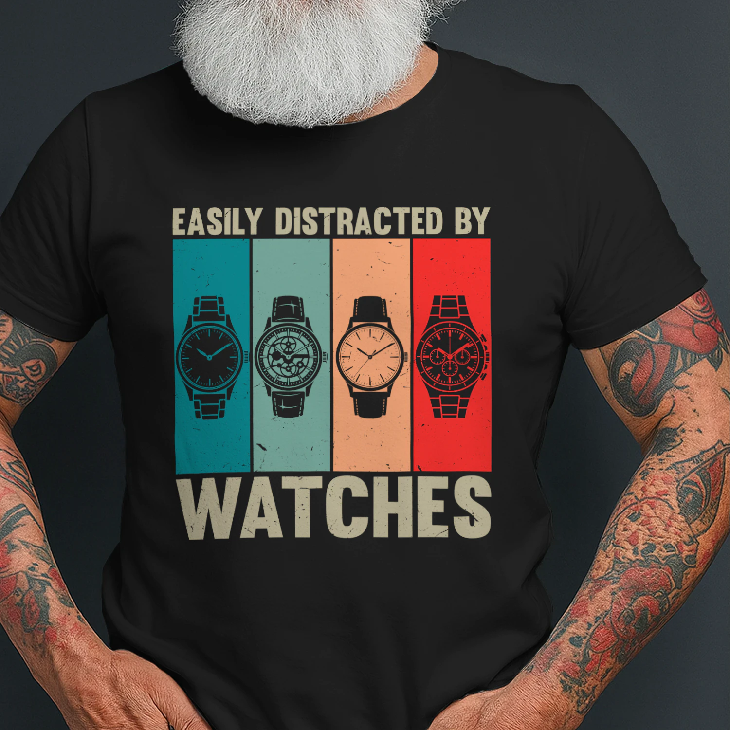 Watch Collector Shirt, Easily Distracted By Watches, Watch Lover Tee, Watch Enthusiast Gift, Timepiece Collector, Horologist T-Shirt, Horology Shirt, Luxury Watch Lover