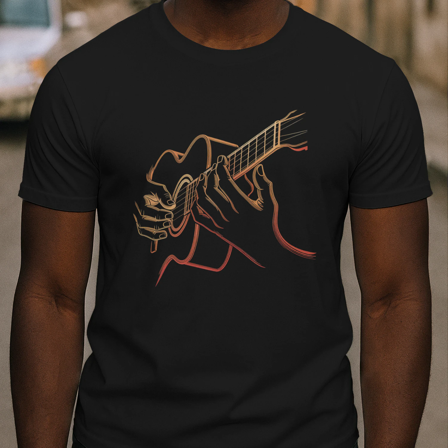 Guitar Art T-Shirt, Guitar Lover Gift, Guitarist Gift, Musician Gift, Music Teacher Gift, Guitar Player T-shirt